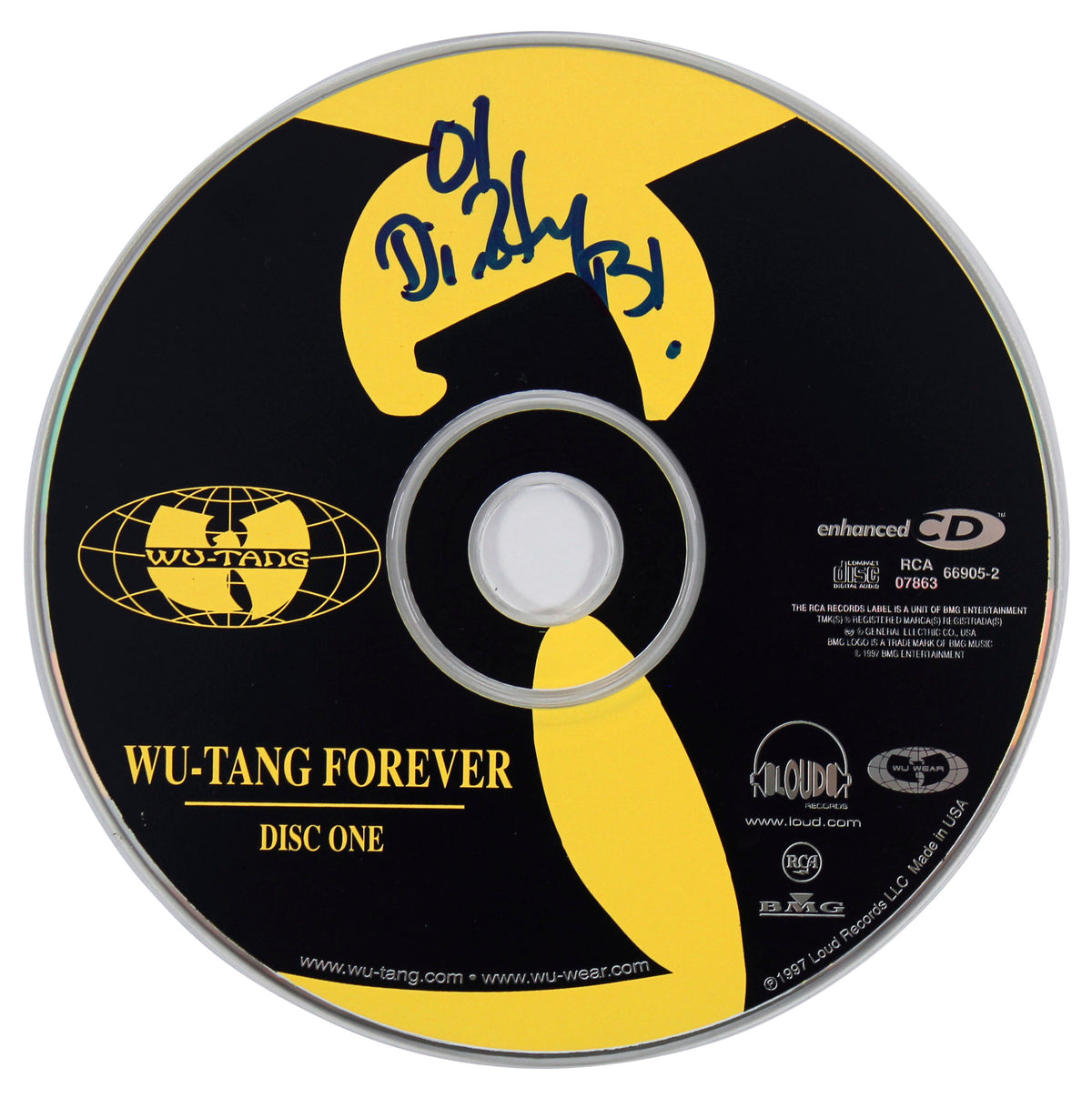 Ol' Dirty Bastard Wu-Tang Clan Authentic Signed Wu-Tang Forever CD JSA #XX22867