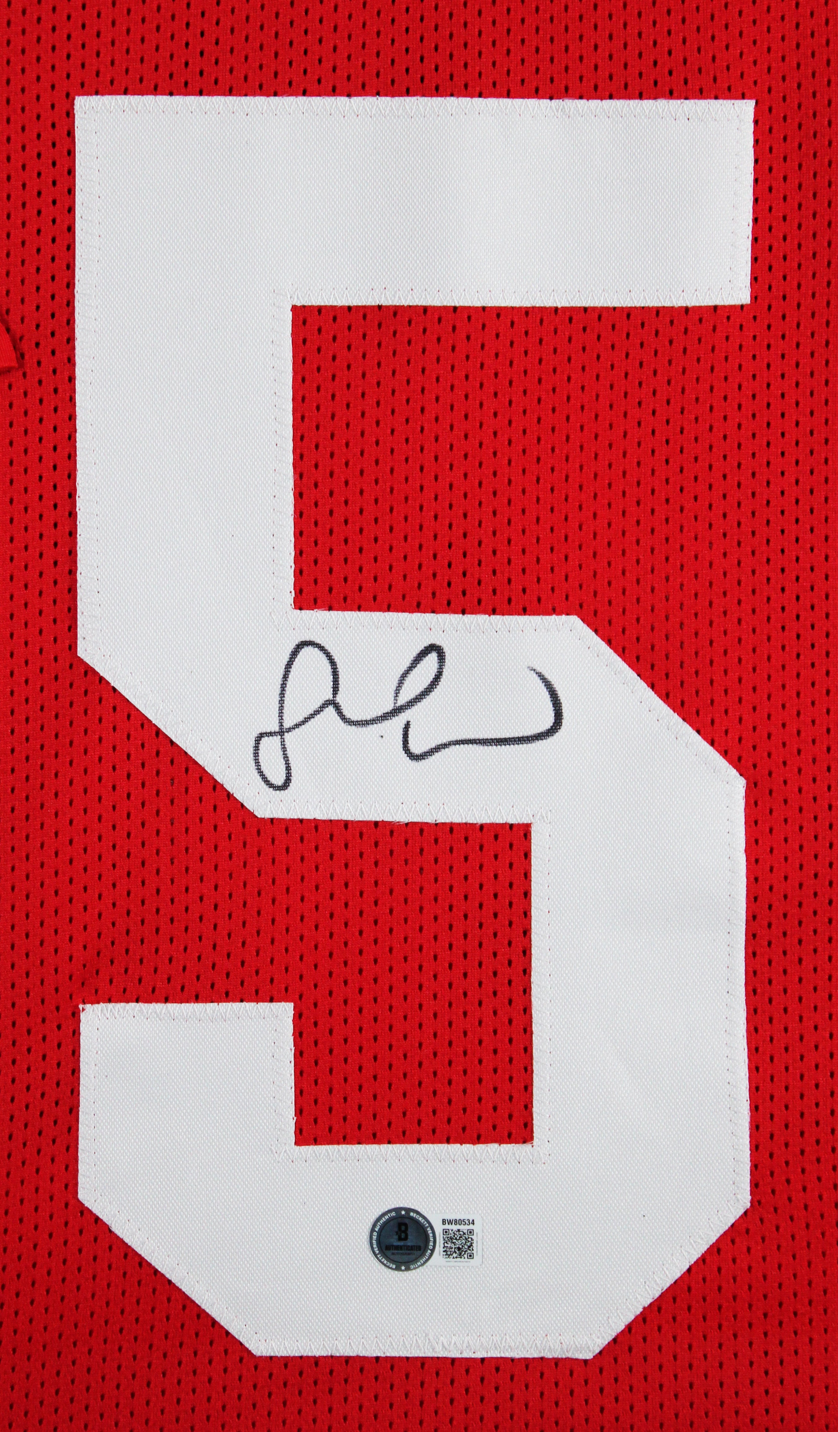Fred Warner Authentic Signed Red Pro Style Framed Jersey Autographed BAS