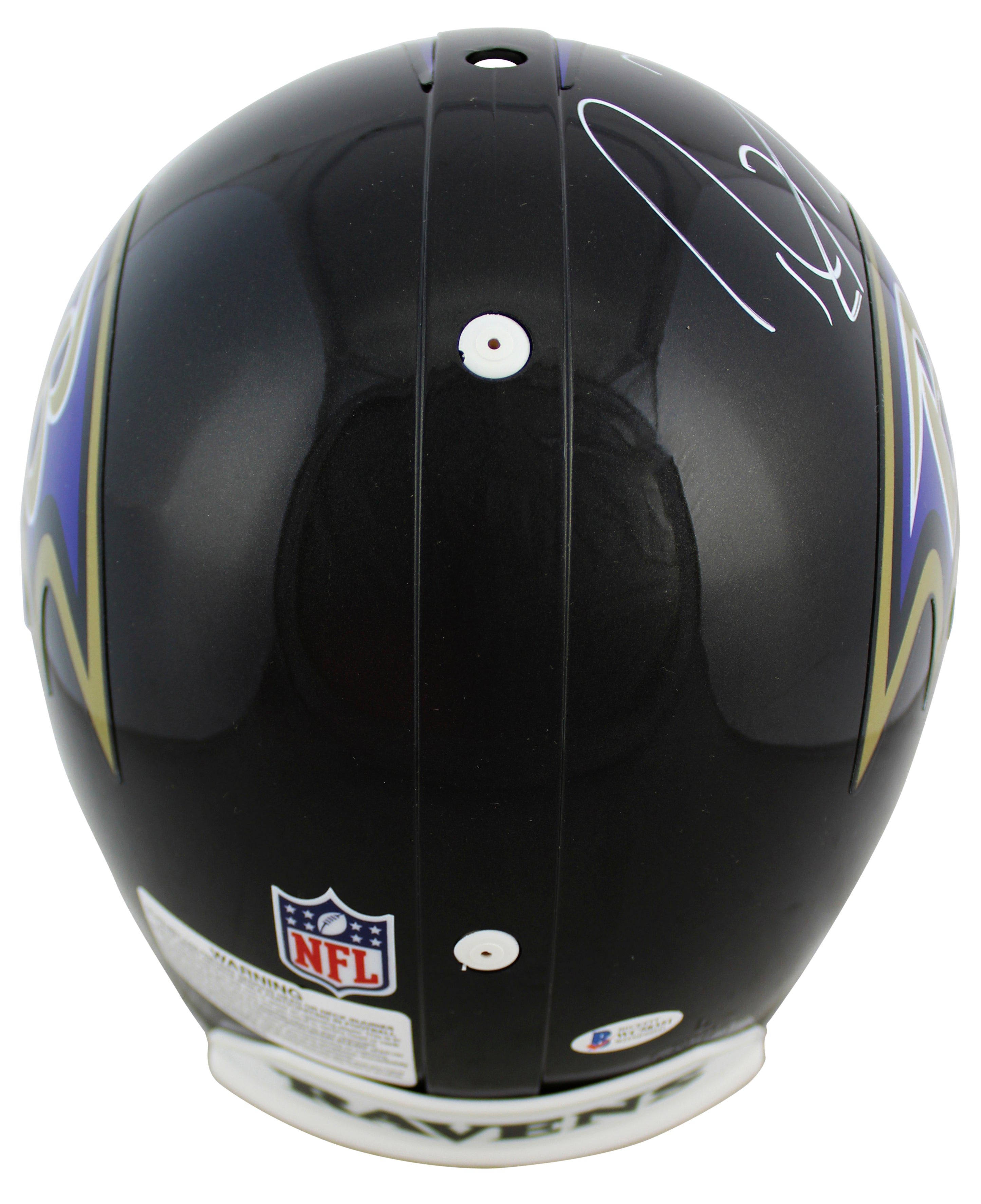 Ravens Ray Lewis "HOF 18" Authentic Signed Full Size Proline Helmet BAS Witness