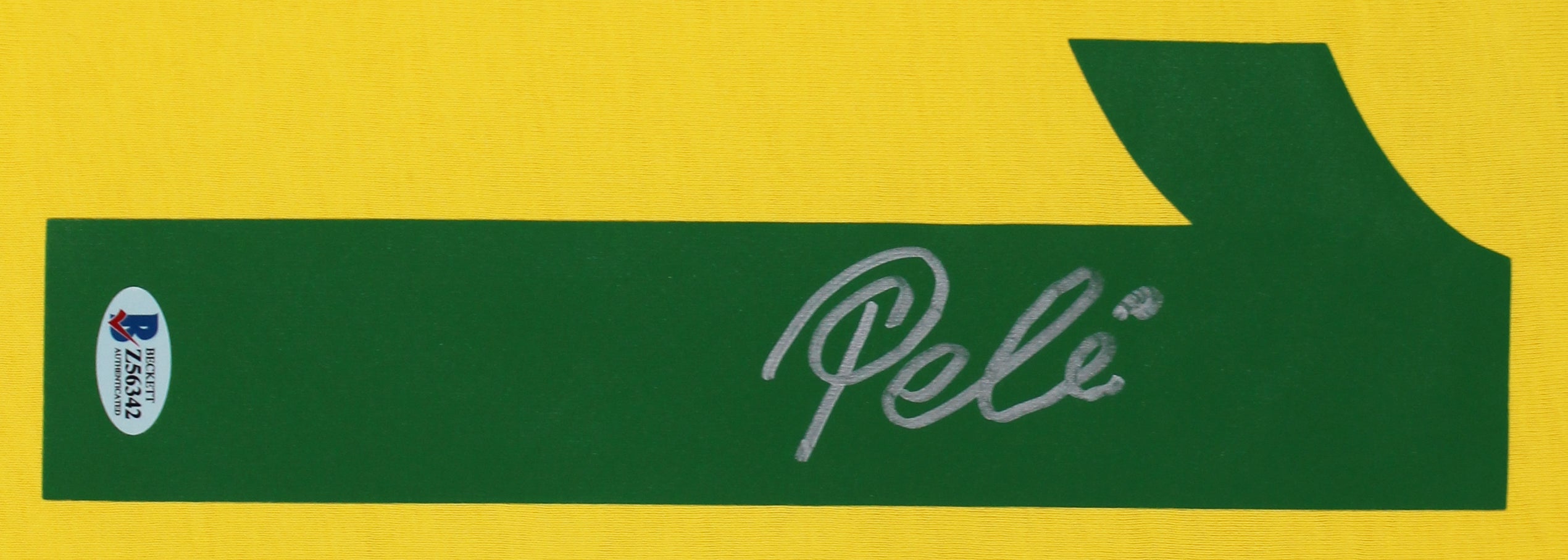 Pele Authentic Signed Brazil Jersey Autographed in Silver BAS