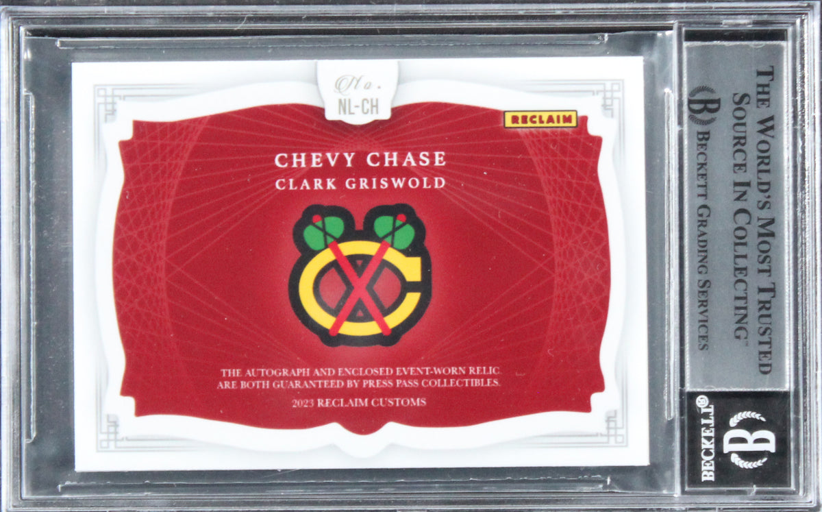Chevy Chase Christmas Vacation Signed Relic Card One of One BAS Slab #16567371