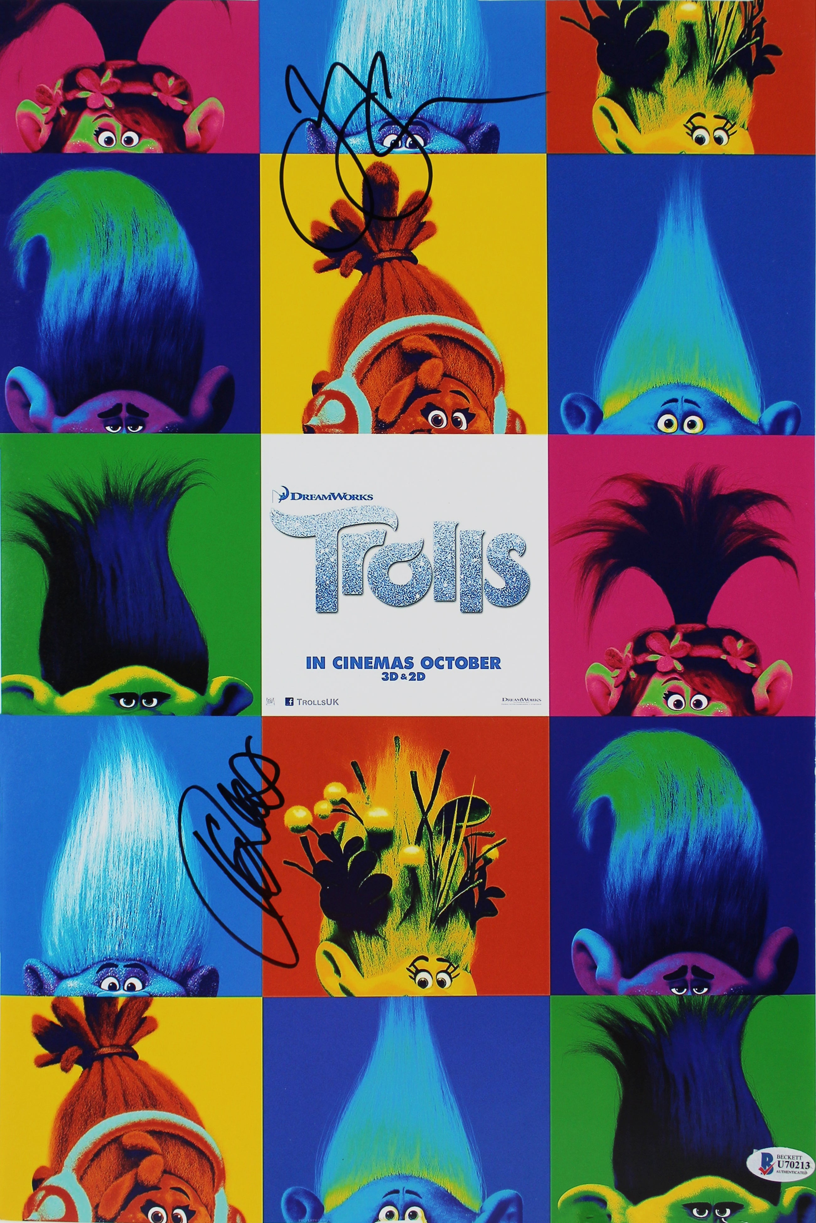 James Corden & Kunal Nayyar Trolls Authentic Signed 12x18 Photo BAS #U70213