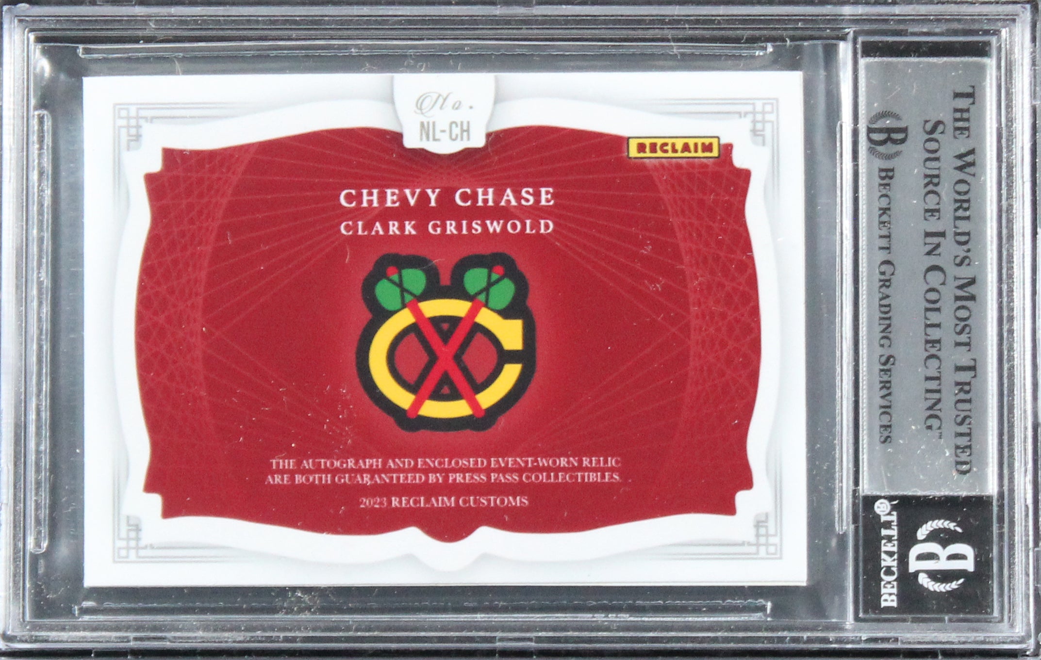 Chevy Chase Christmas Vacation Signed Relic Card BAS Slab #10/10 #16567399