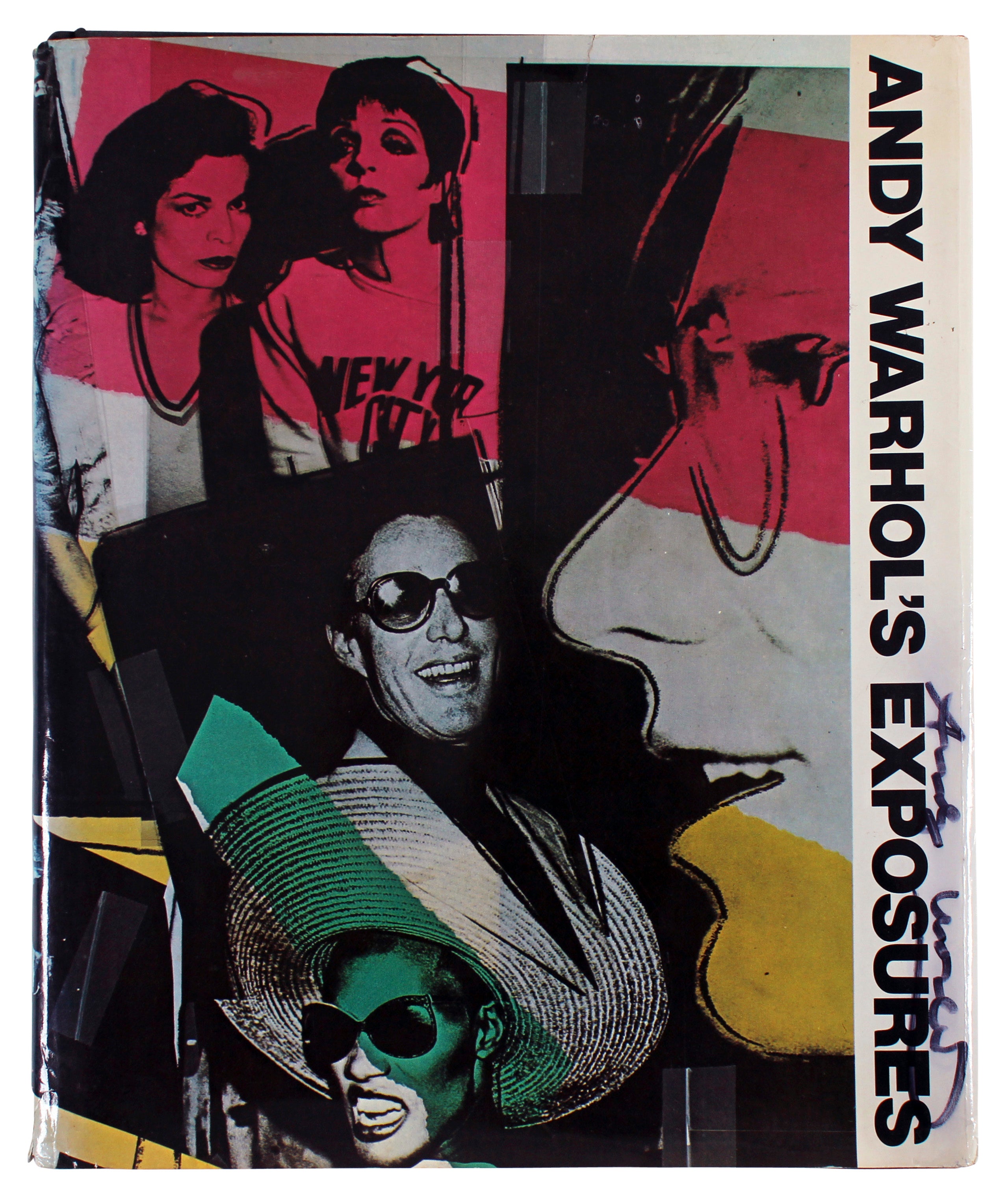 Andy Warhol Double Signed "Exposures" Book w/ Hand Drawn Sketch BAS #AB14579