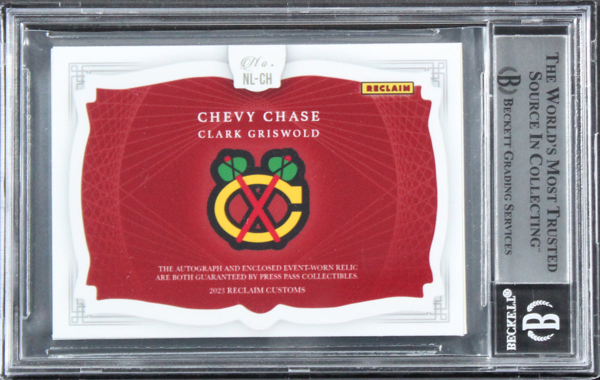 Chevy Chase Christmas Vacation Signed Relic Card One of One BAS Slab #16567387