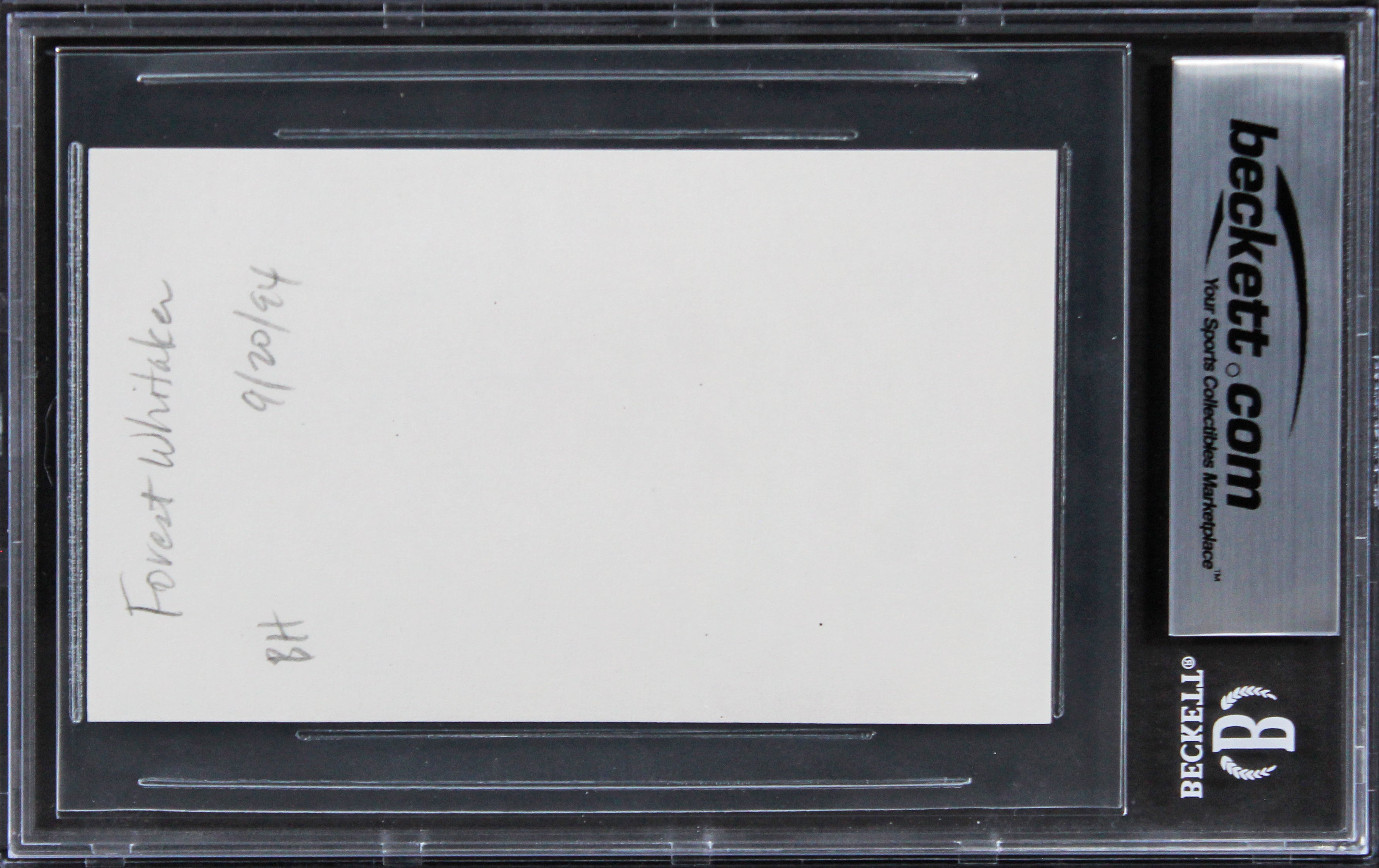 Forest Whitaker The Butler Authentic Signed 3x5 Index Card BAS Slabbed 4