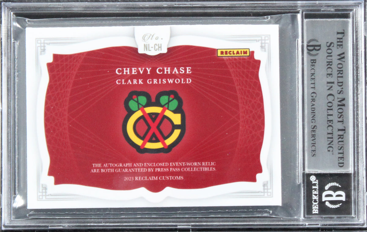 Chevy Chase Christmas Vacation Signed Relic Card One of One BAS Slab #16567381