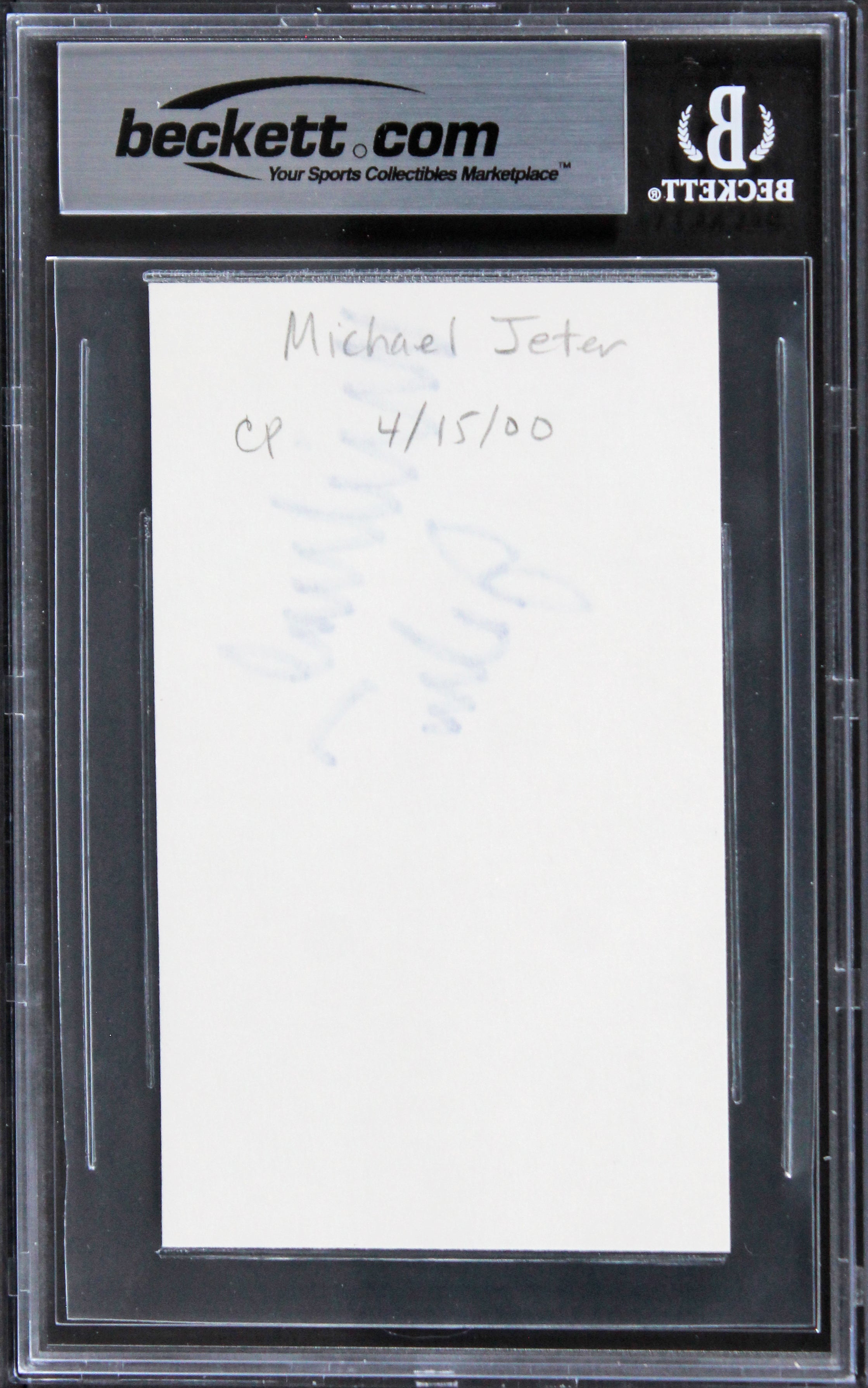 Michael Jeter Open Range Authentic Signed 3x5 Index Card Autographed BAS Slabbed