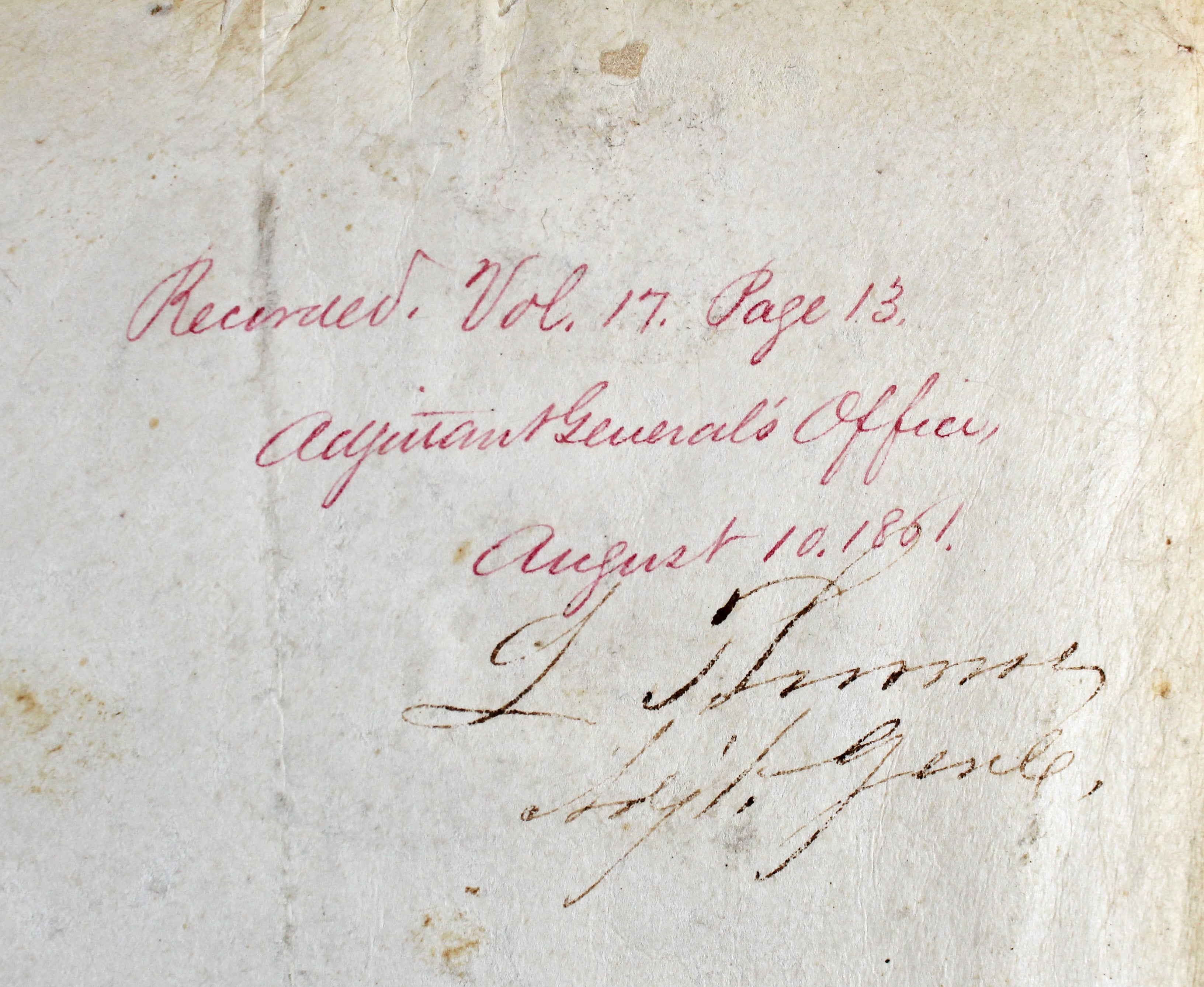 Abraham Lincoln Authentic Signed 15x19 1861 Military Appointment BAS #AB14574