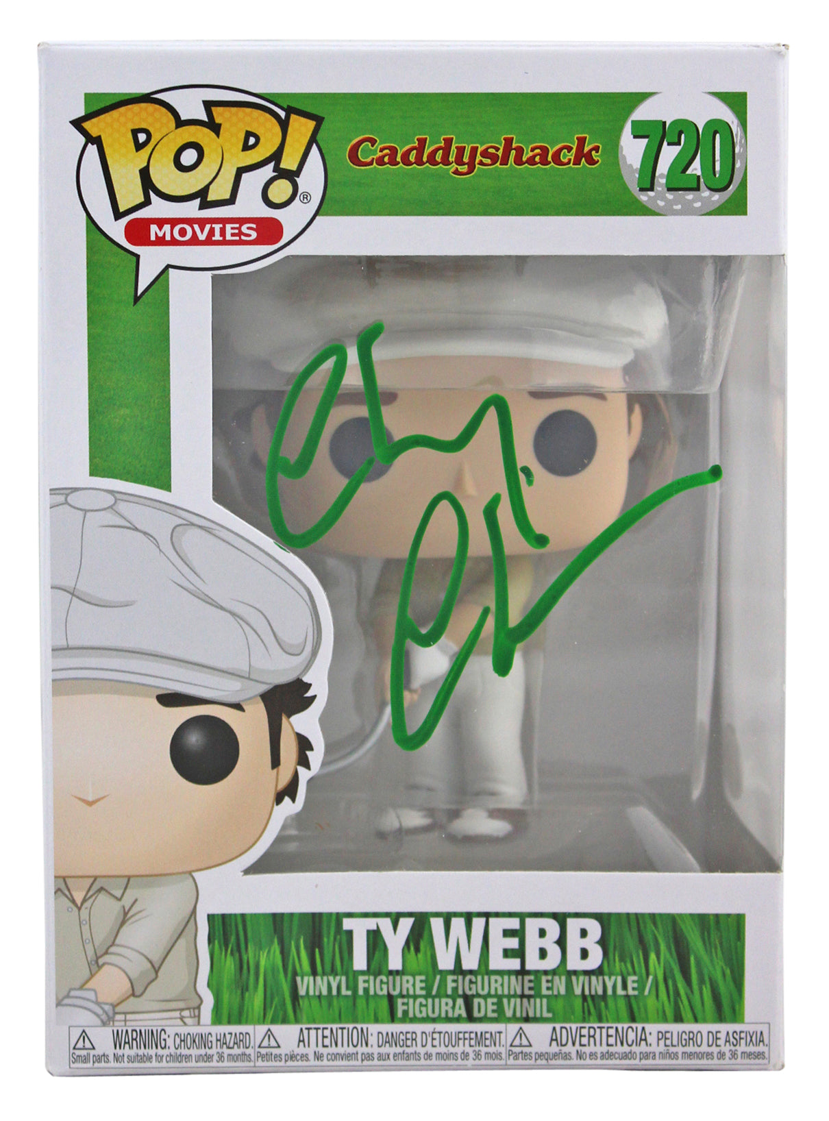 ** HOLIDAY DOORBUSTER ** Chevy Chase Caddyshack Signed Funko Pop Vinyl Figure w/ Green Signature BAS