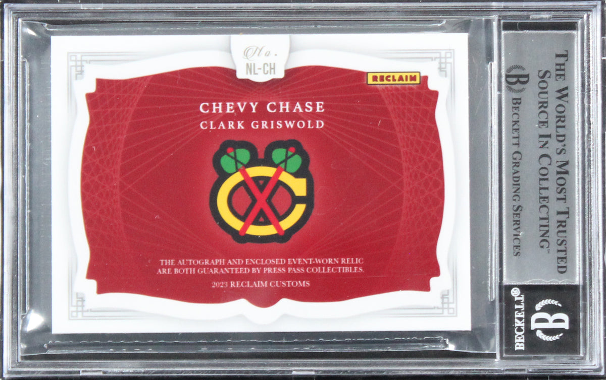 Chevy Chase Christmas Vacation Signed Relic Card One of One BAS Slab #16567376
