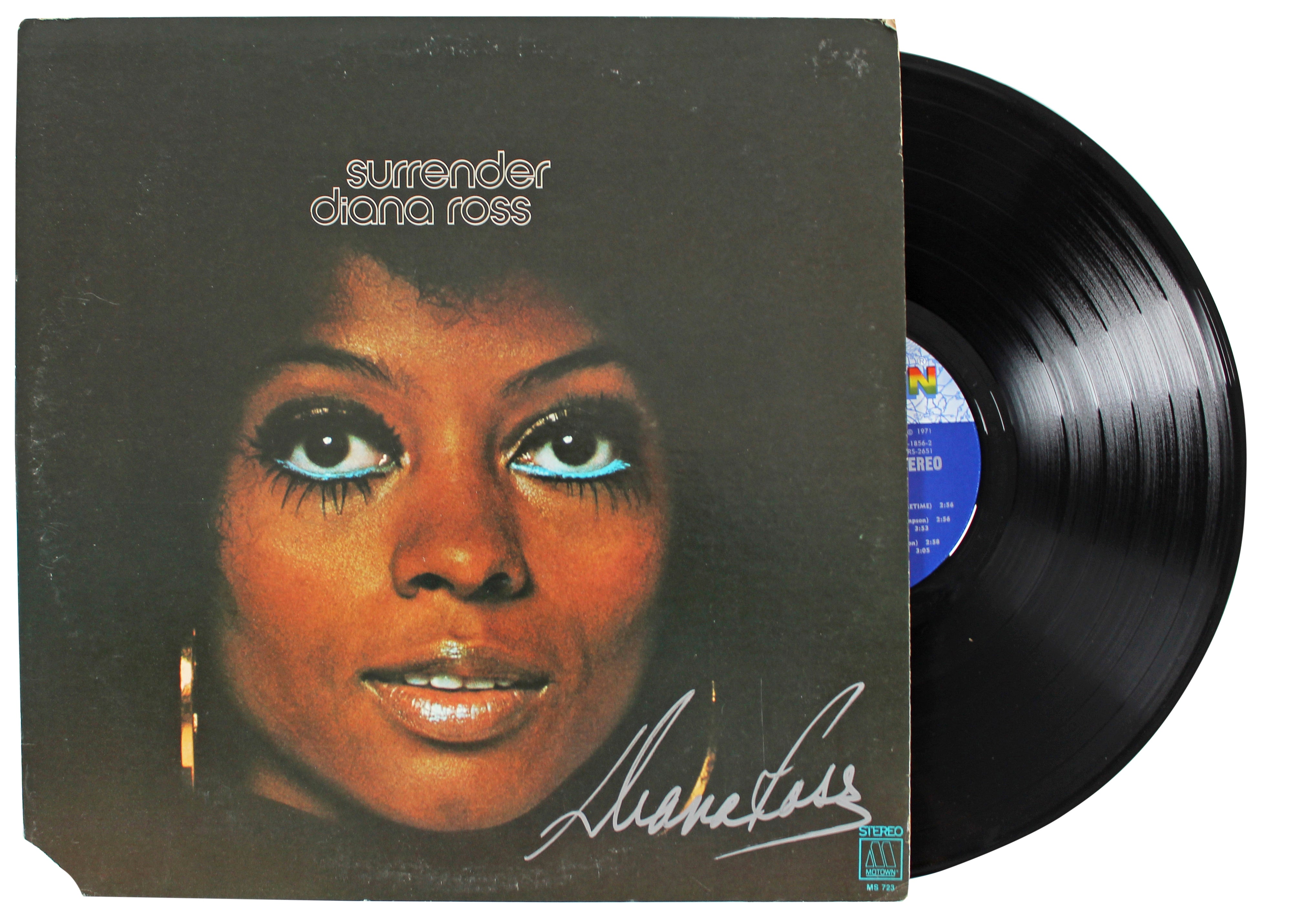 Diana Ross Authentic Signed Surrender Album Cover W/ Vinyl JSA #M46859