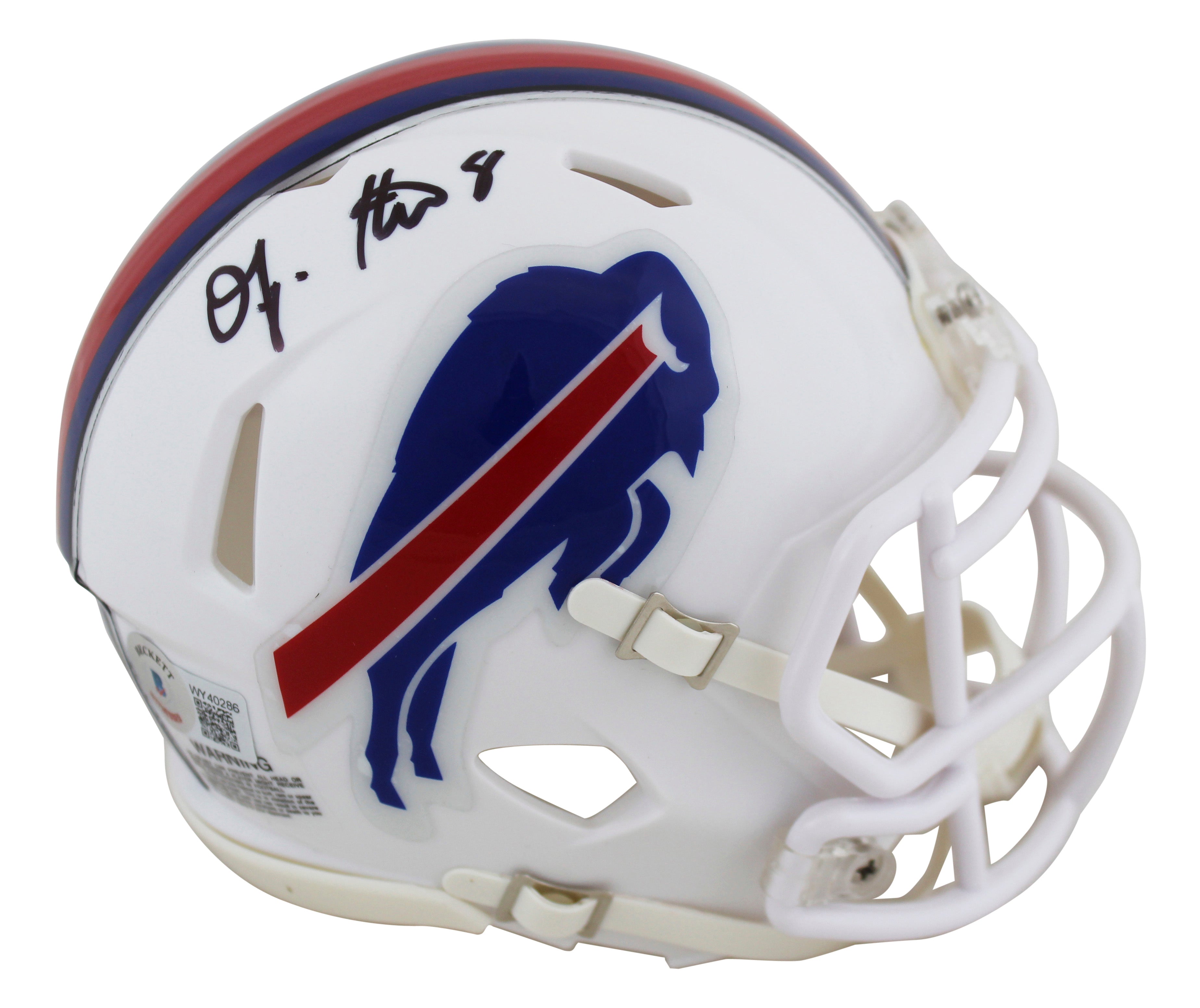 Bills O.J. Howard Authentic Signed Speed Mini Helmet Autographed BAS Witnessed