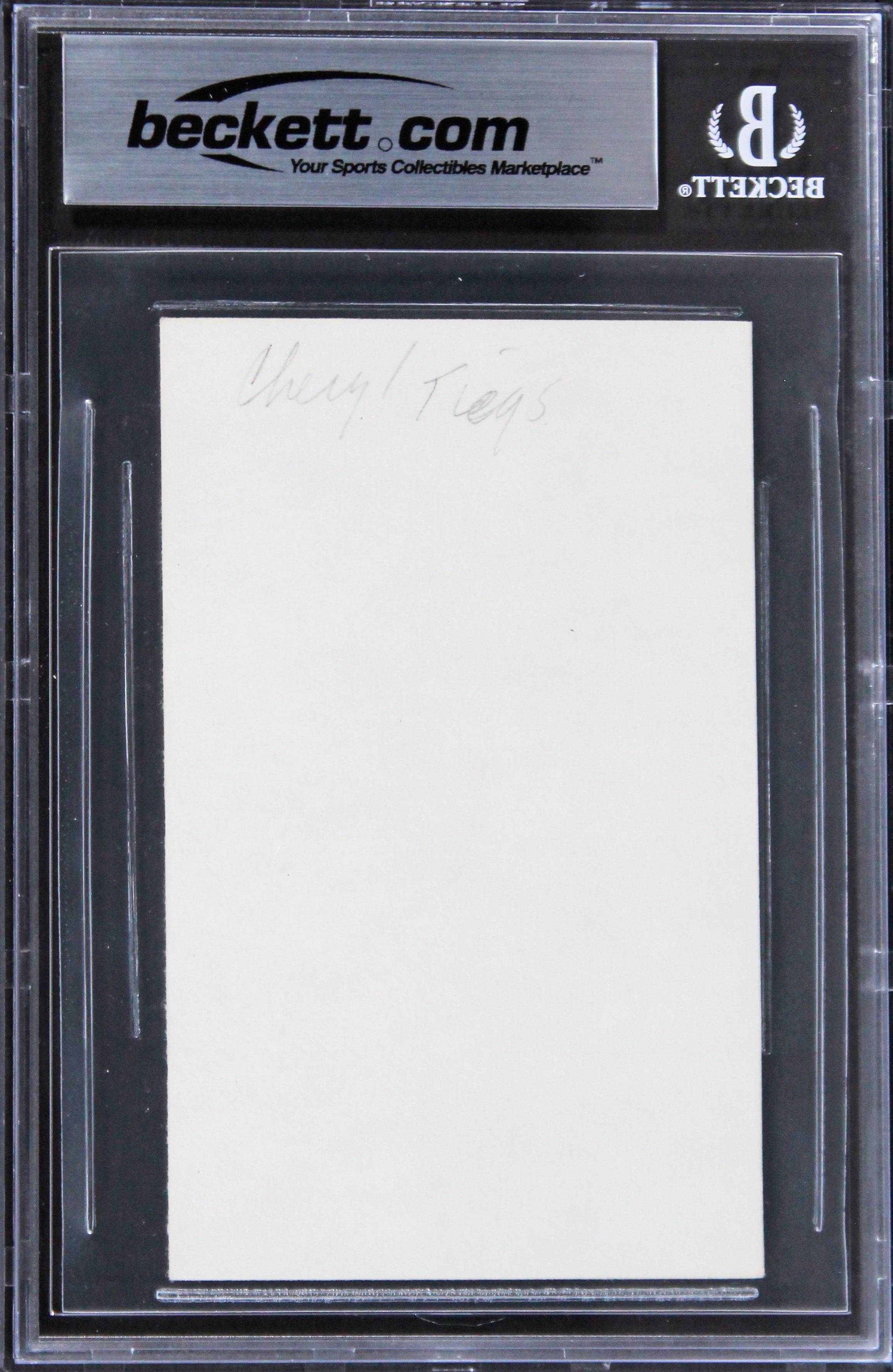 Cheryl Tiegs The Brown Bunny Authentic Signed 3x5 Index Card BAS Slabbed