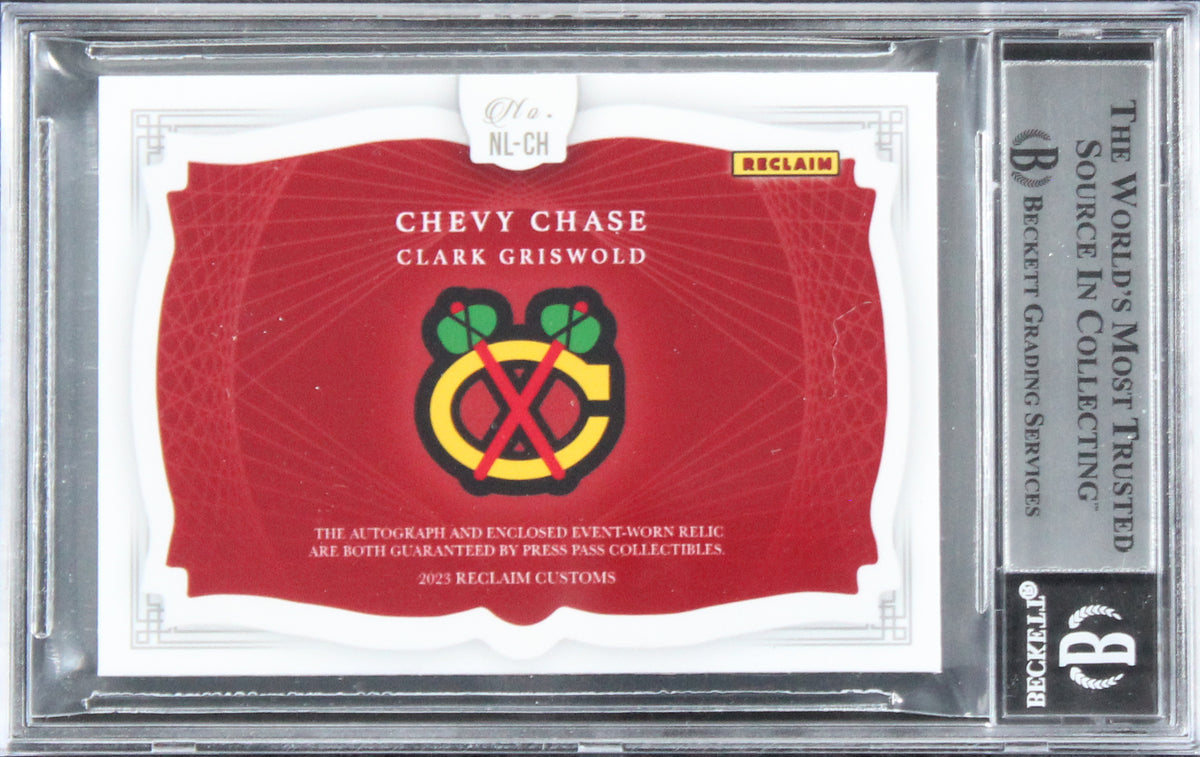 Chevy Chase Christmas Vacation Signed Relic Card One of One BAS Slab #16567423