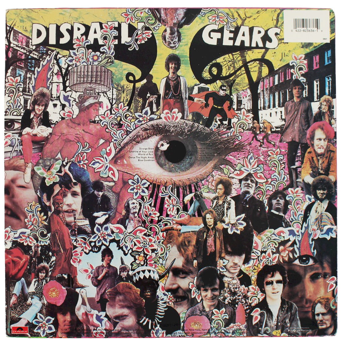 Cream Clapton, Bruce and Baker Signed Disraeli Gears Album Cover W/ Vinyl JSA