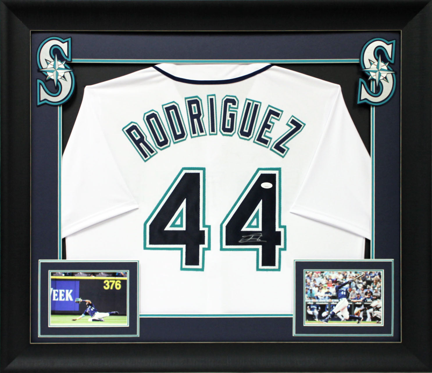 Julio Rodriguez Authentic Signed White Pro Style Framed Jersey Autographed JSA