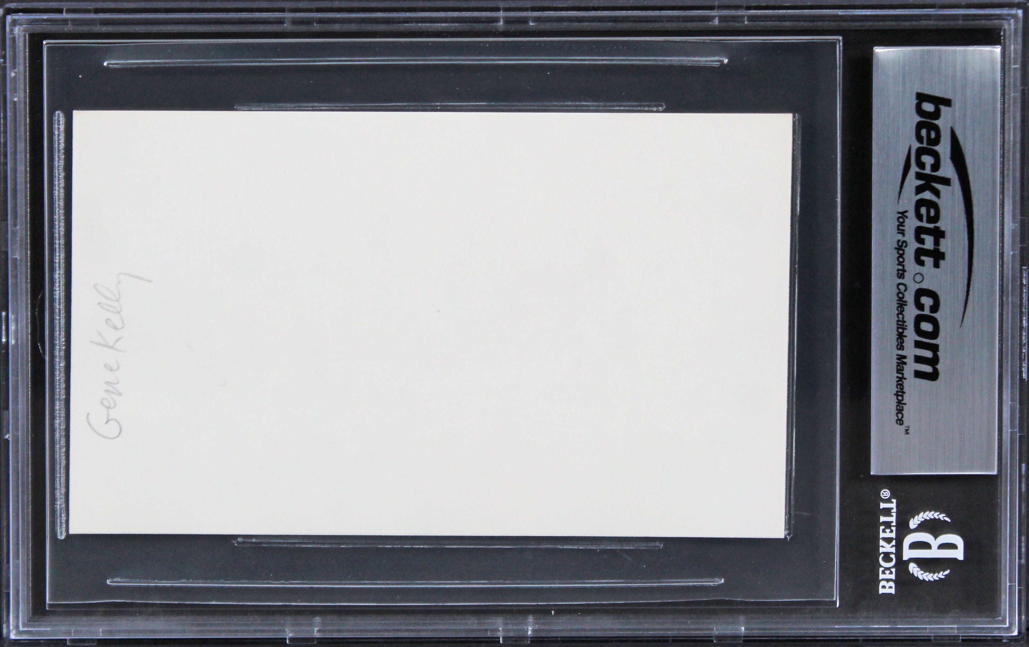 Gene Kelly Singin' in the Rain Authentic Signed 3x5 Index Card BAS Slabbed 1