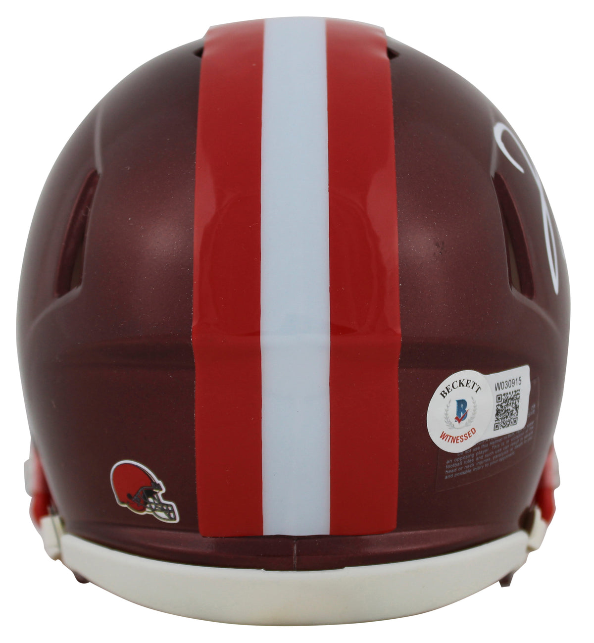 Browns Jeremiah Owusu-Koramoah Signed Flash Speed Mini Helmet BAS Wit #W030915