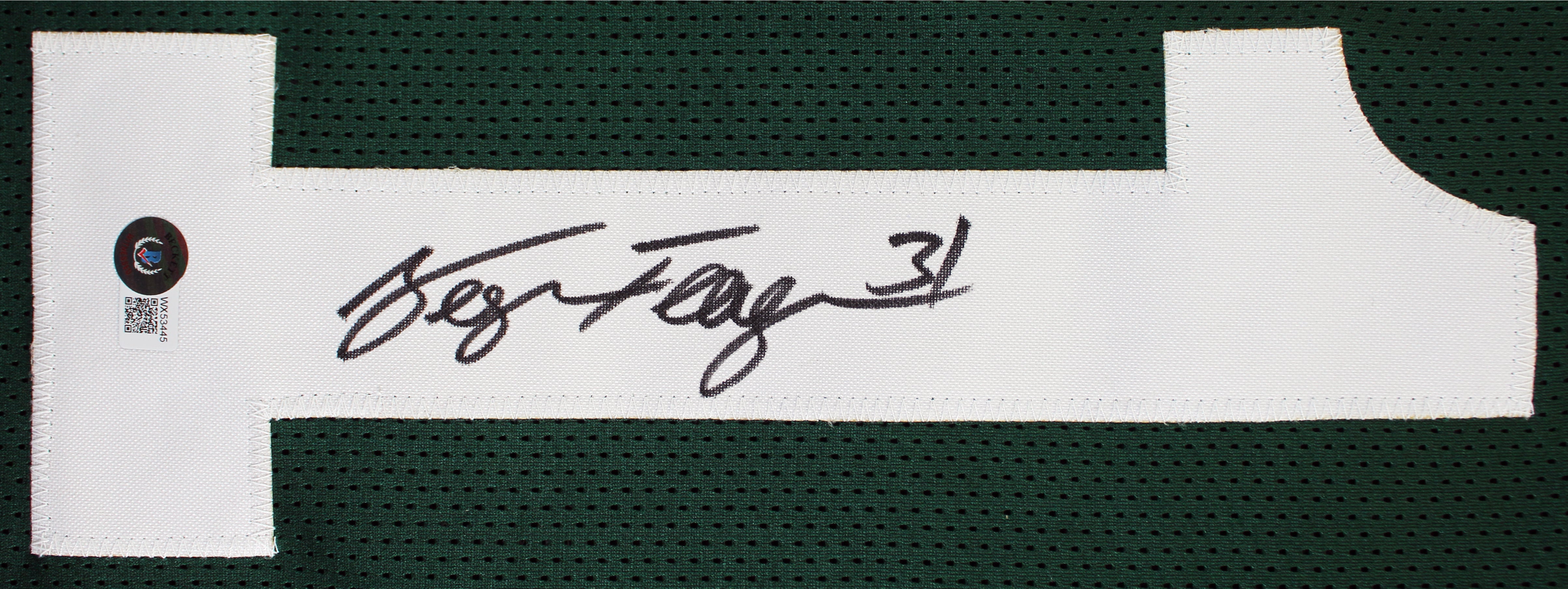 George Teague Authentic Signed Green Pro Style Jersey Autographed BAS Witnessed