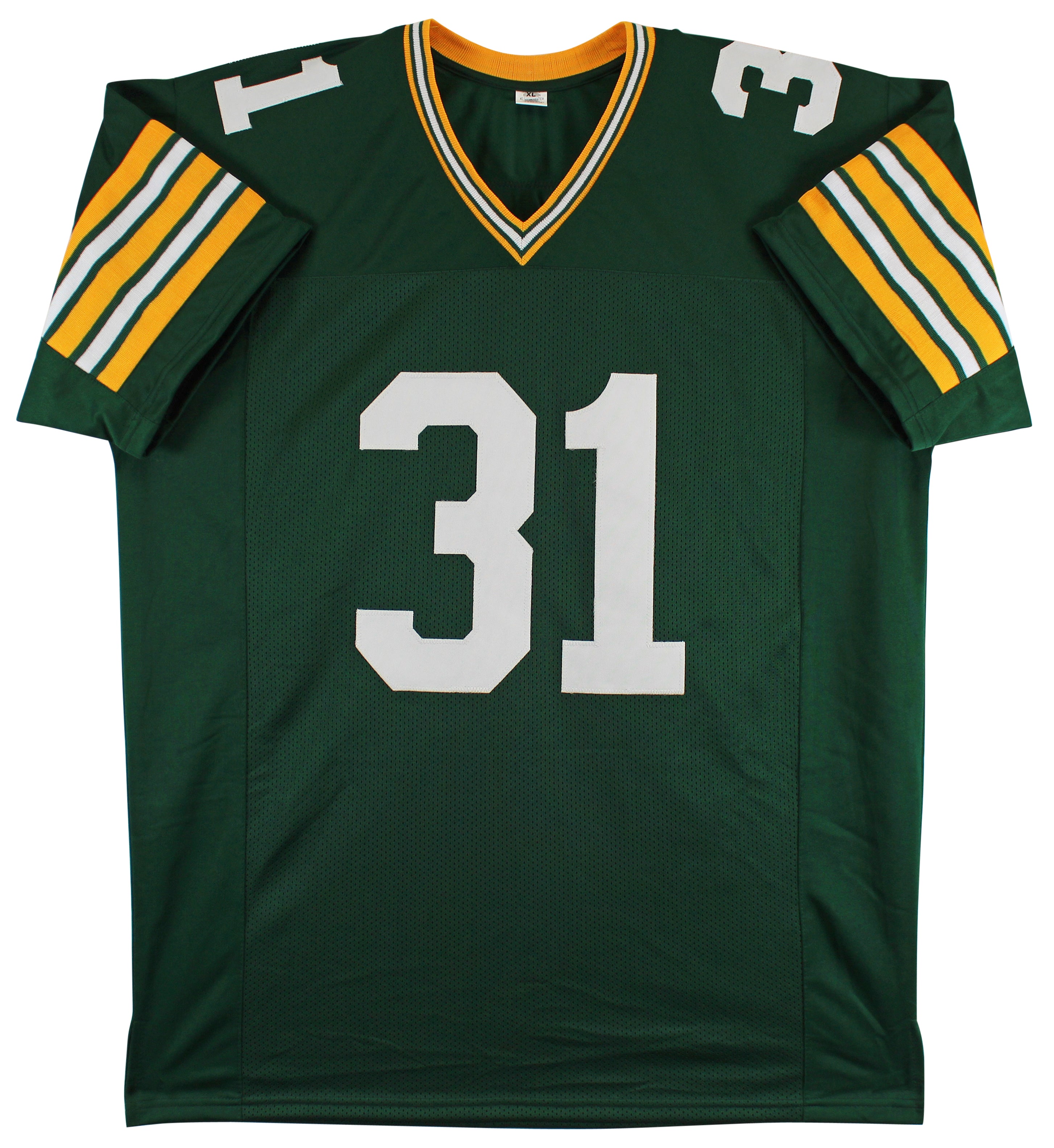 George Teague Authentic Signed Green Pro Style Jersey Autographed BAS Witnessed