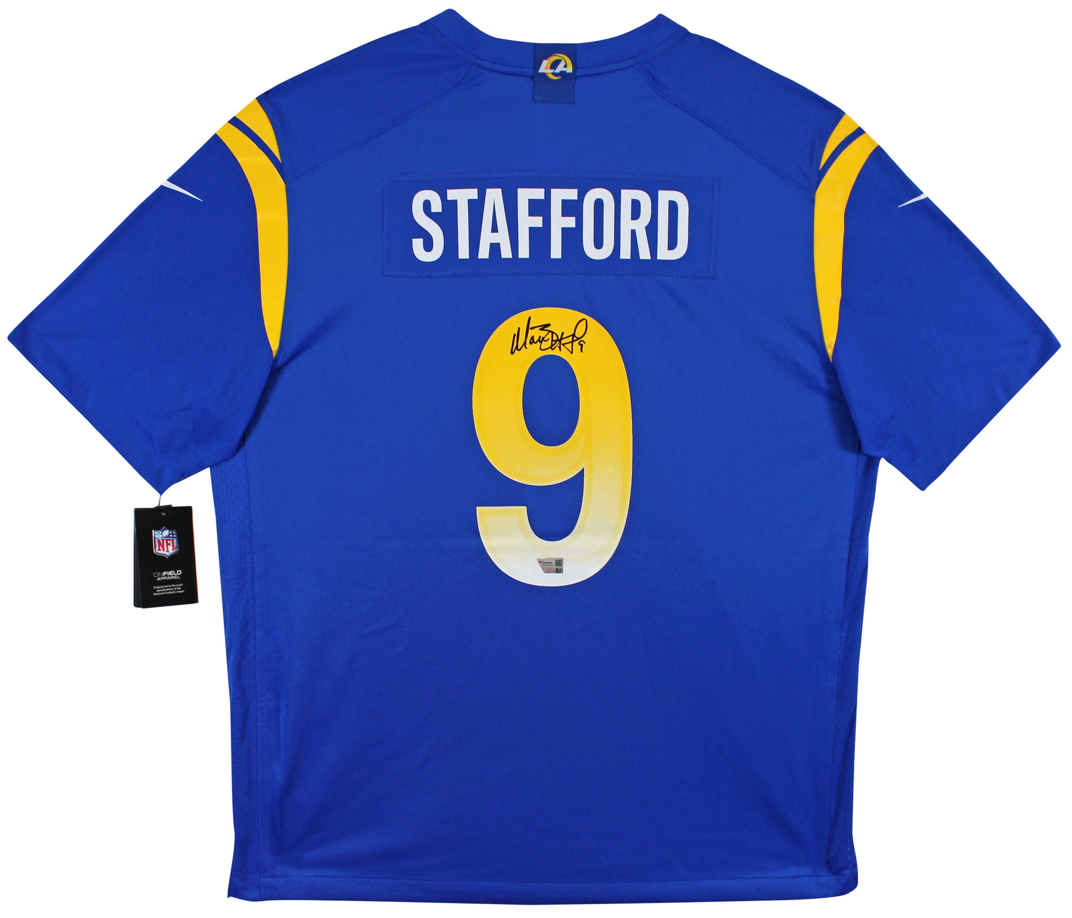 Rams Matthew Stafford Authentic Signed Blue Nike Game Jersey Fanatics