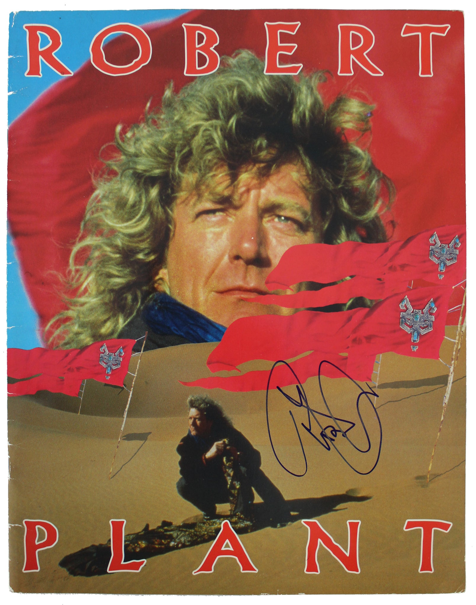Robert Plant Authentic Signed 11x14 1988 Non Stop Go Tour Program BAS #A69748