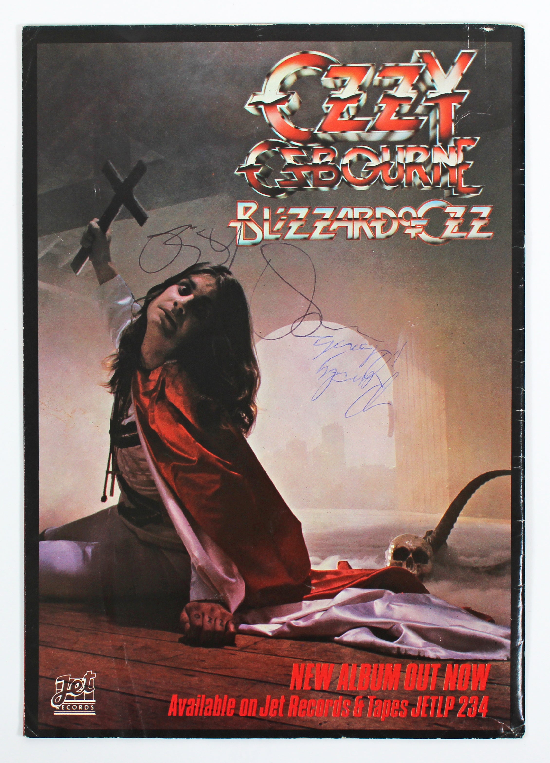 Ozzy Osbourne & Randy Rhoads Signed Blizzard Of Ozz Program JSA #BB88668