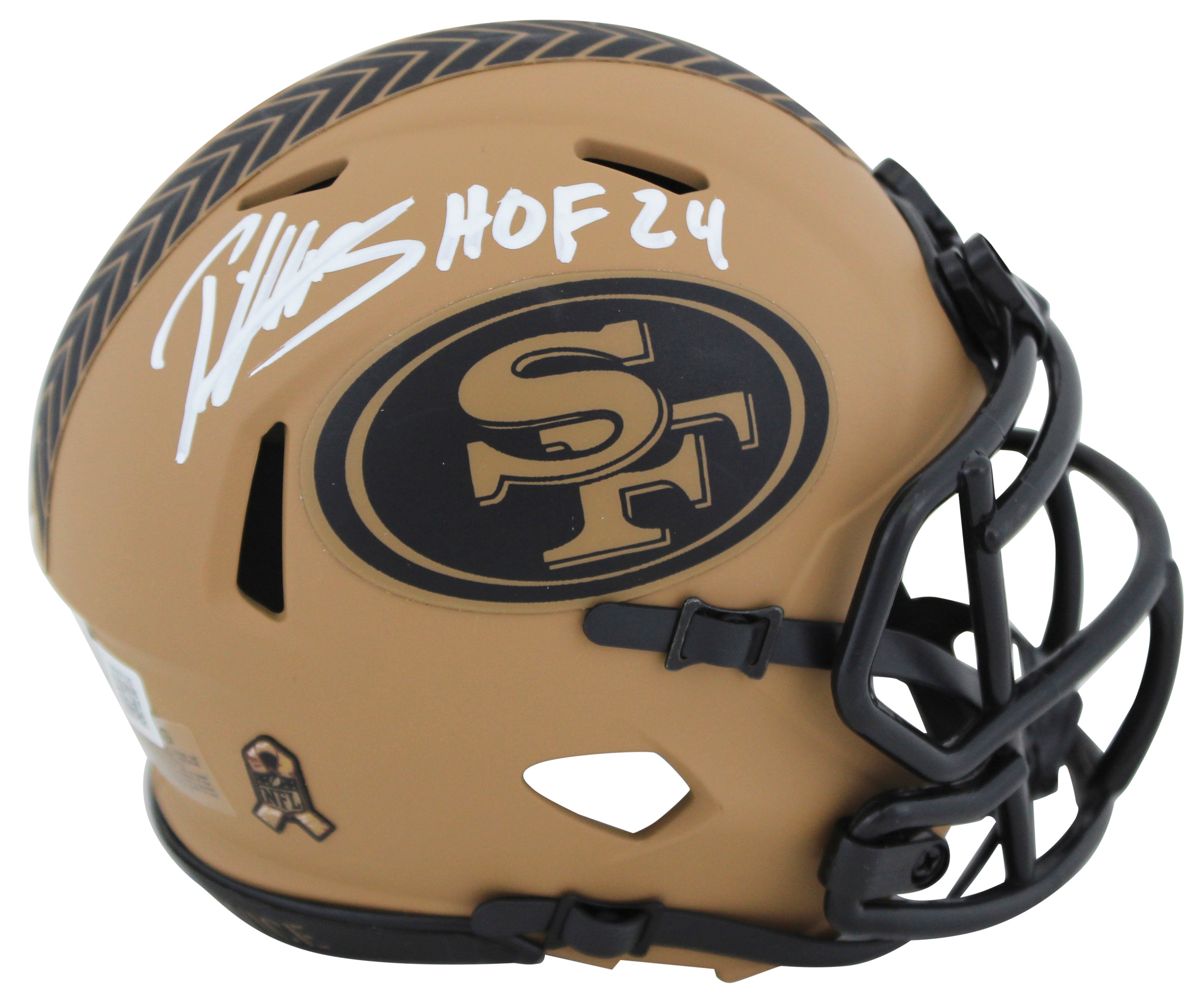 49ers Patrick Willis "HOF 24" Signed STS II Speed Mini Helmet w/ Case BAS Wit