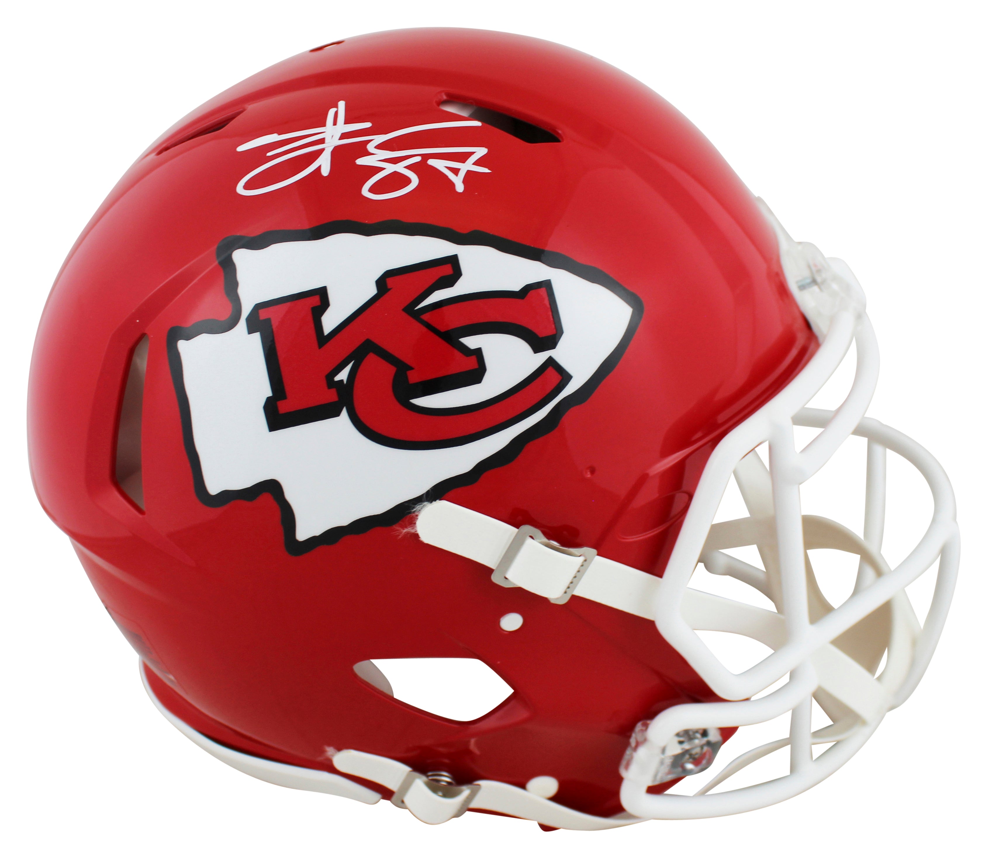 Chiefs Travis Kelce Authentic Signed Full Size Speed Proline Helmet BAS Witness