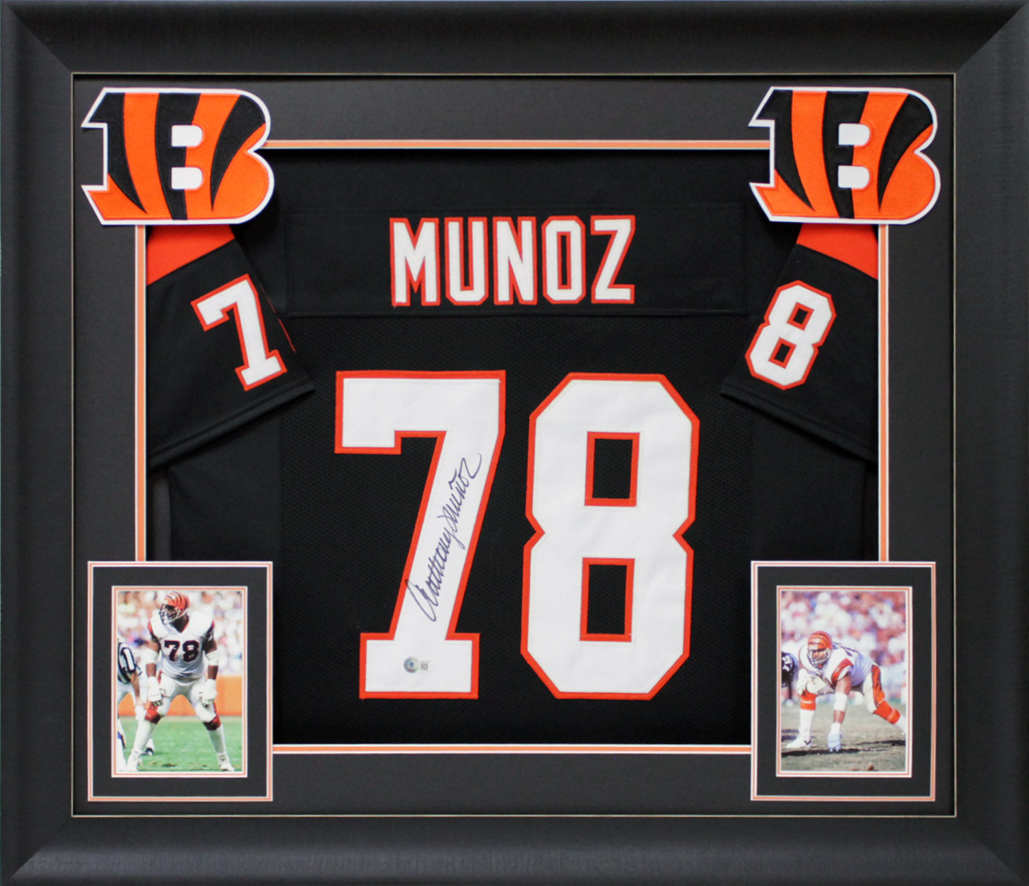 Anthony Munoz Authentic Signed Black Pro Style Framed Jersey BAS Witnessed