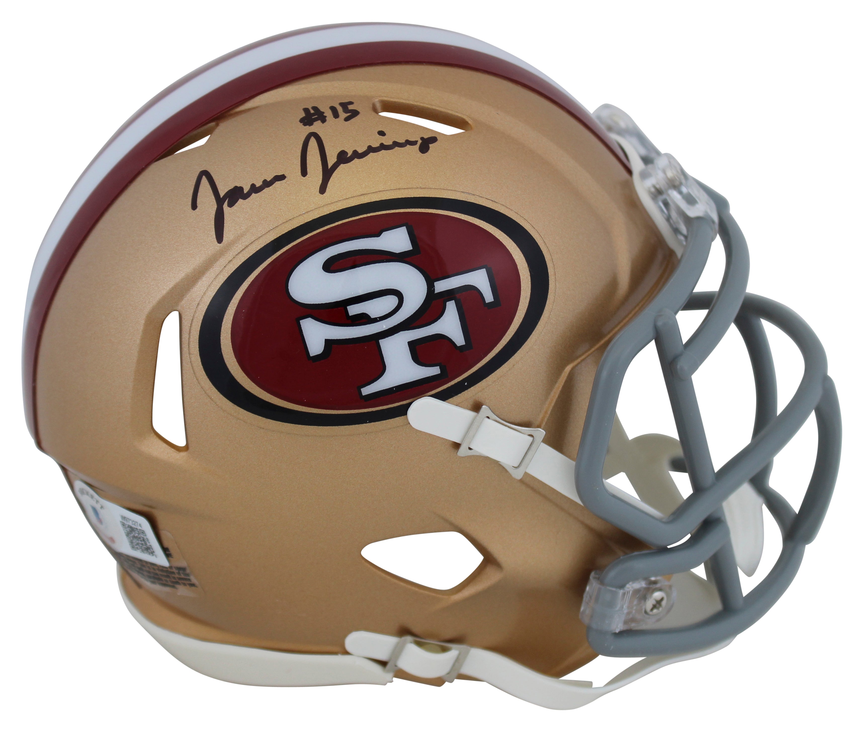 49ers Jauan Jennings Authentic Signed Speed Mini Helmet w/ Case BAS Witnessed