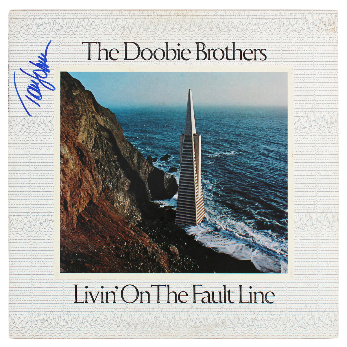 Tom Johnston Signed Livin' On The Fault Line Album Cover BAS #BH027685