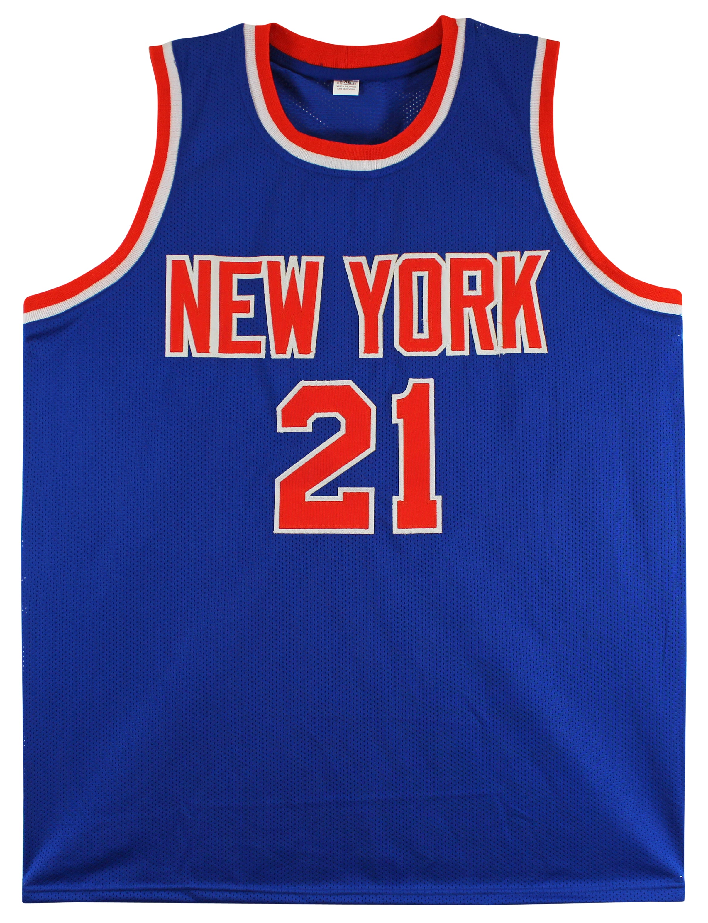 Charlie Ward "Go Knicks!" Authentic Signed Blue Pro Style Jersey Autographed BAS