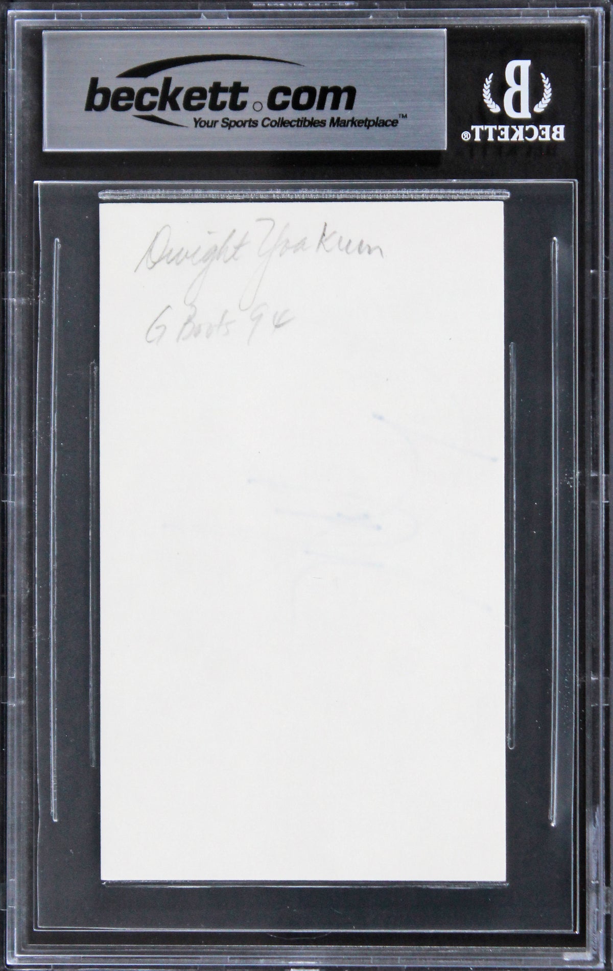 Dwight Yoakam Sling Blade Authentic Signed 3x5 Index Card BAS Slabbed