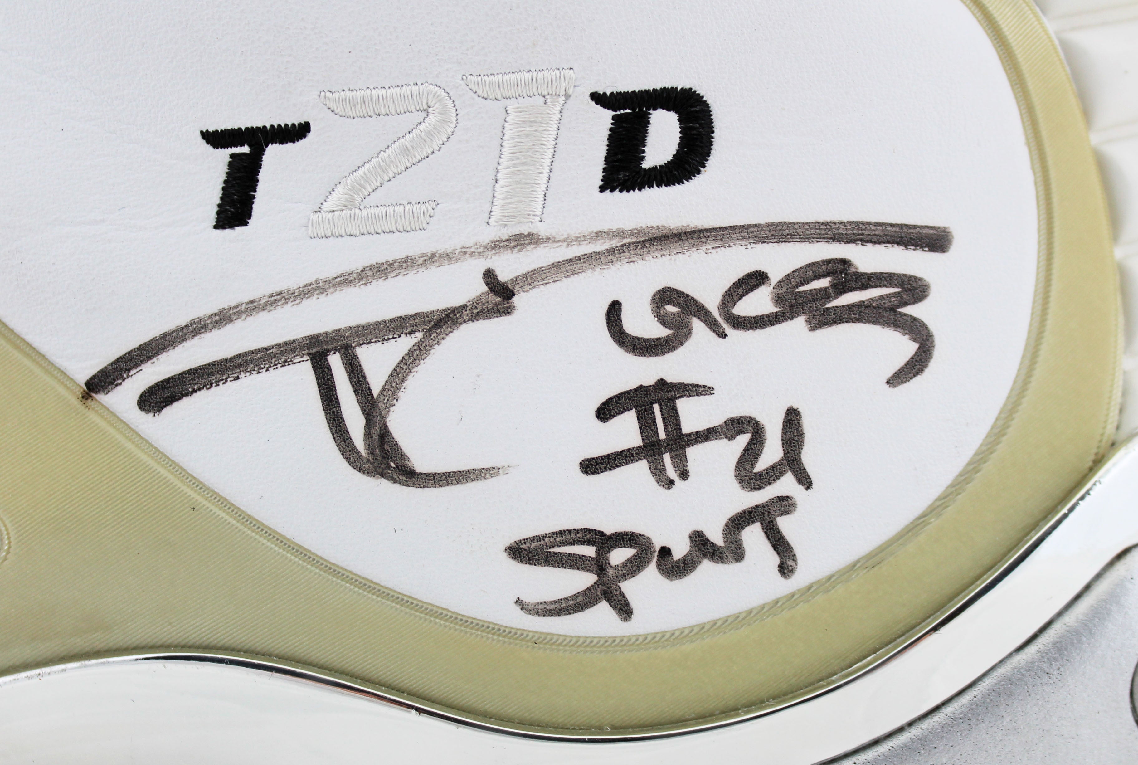 Tim Duncan "Spurs" Signed 2003 GU Superstar Ultra T21D Adidas Shoe BAS #AB14582