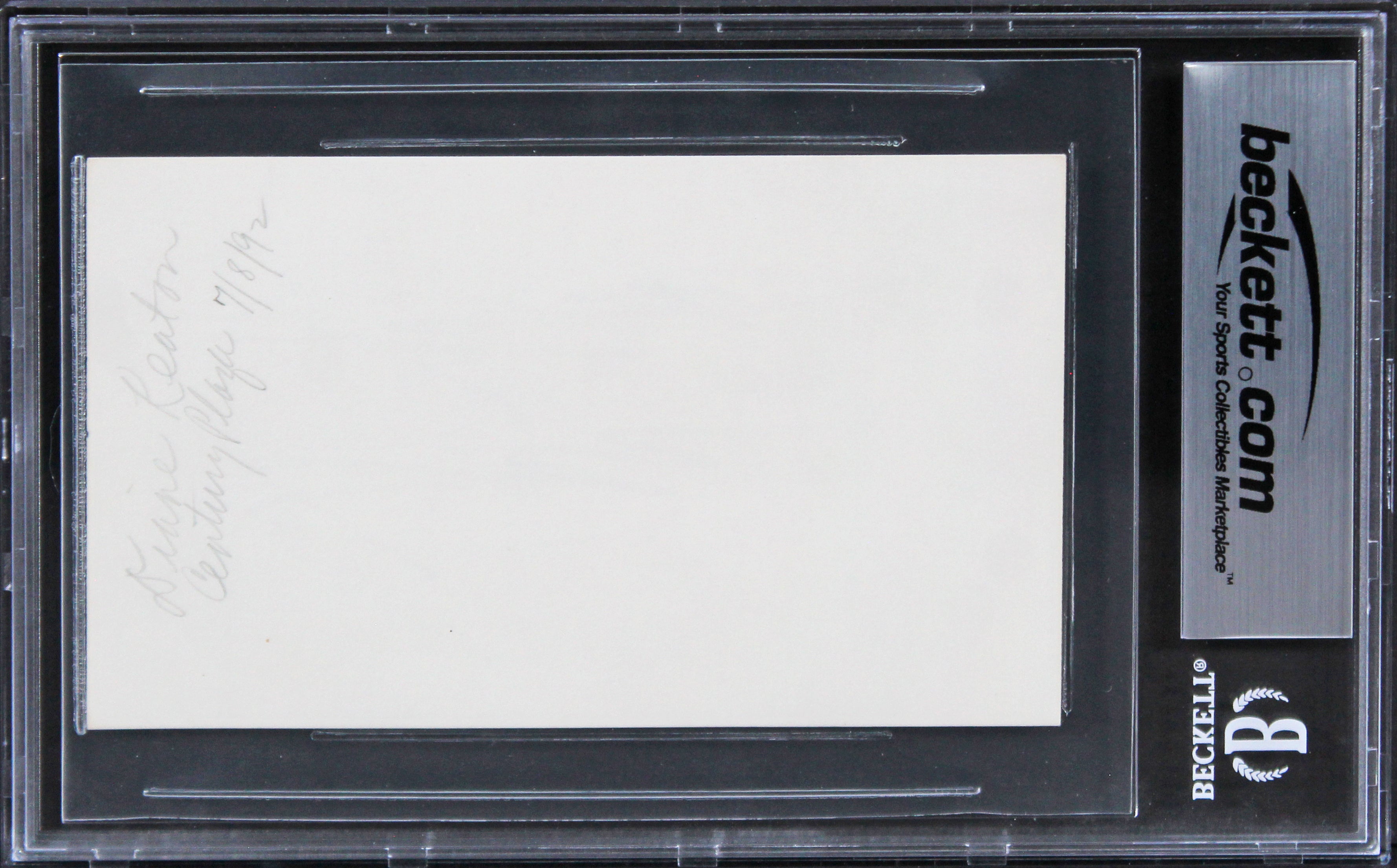 Diane Keaton Annie Hall Authentic Signed 3x5 Index Card Autographed BAS Slabbed