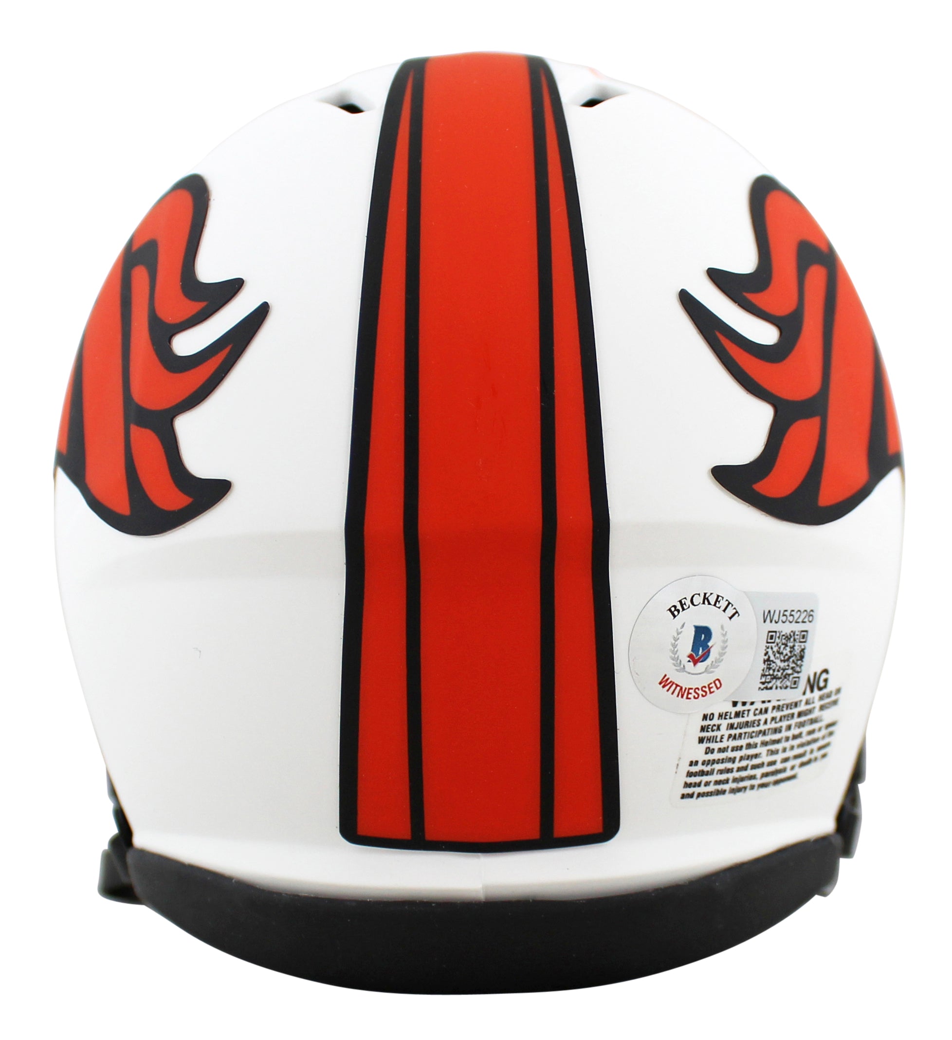 Broncos John Lynch "HOF 21" Signed Lunar Speed Mini Helmet BAS Witnessed