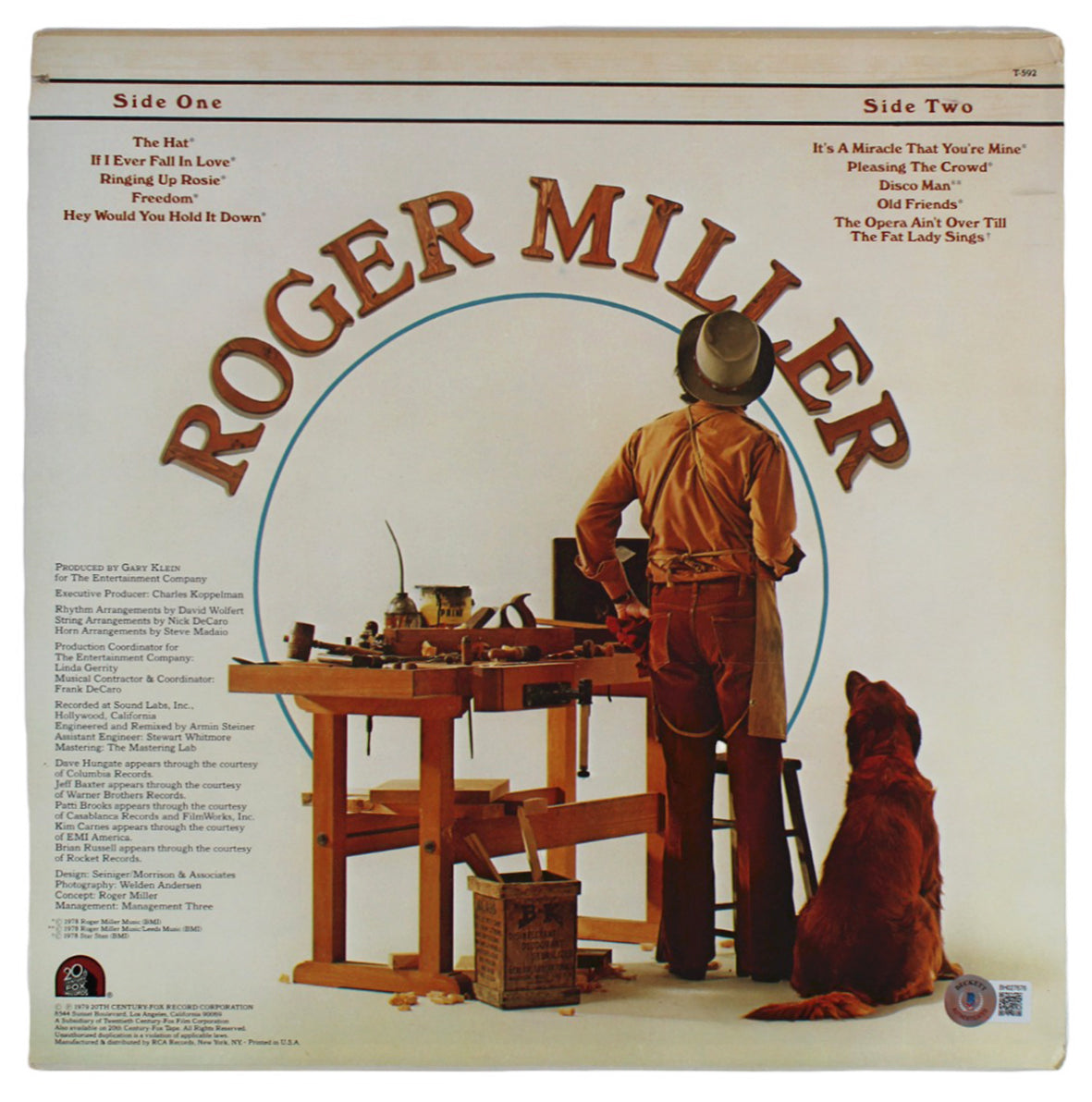Roger Miller Authentic Signed Making A Name For Myself Album Cover BAS #BH027676
