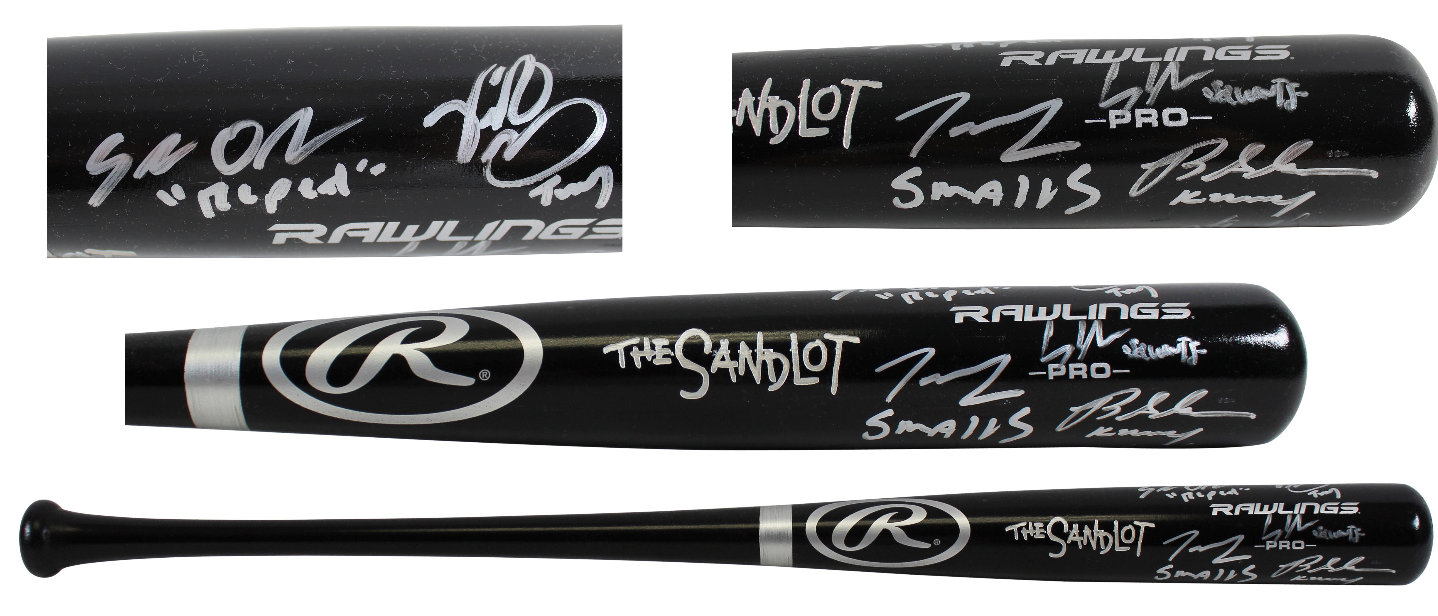 The Sandlot (6) Guiry, Leopardi, +4 Signed Baseball Bat w/Character Names BAS 2
