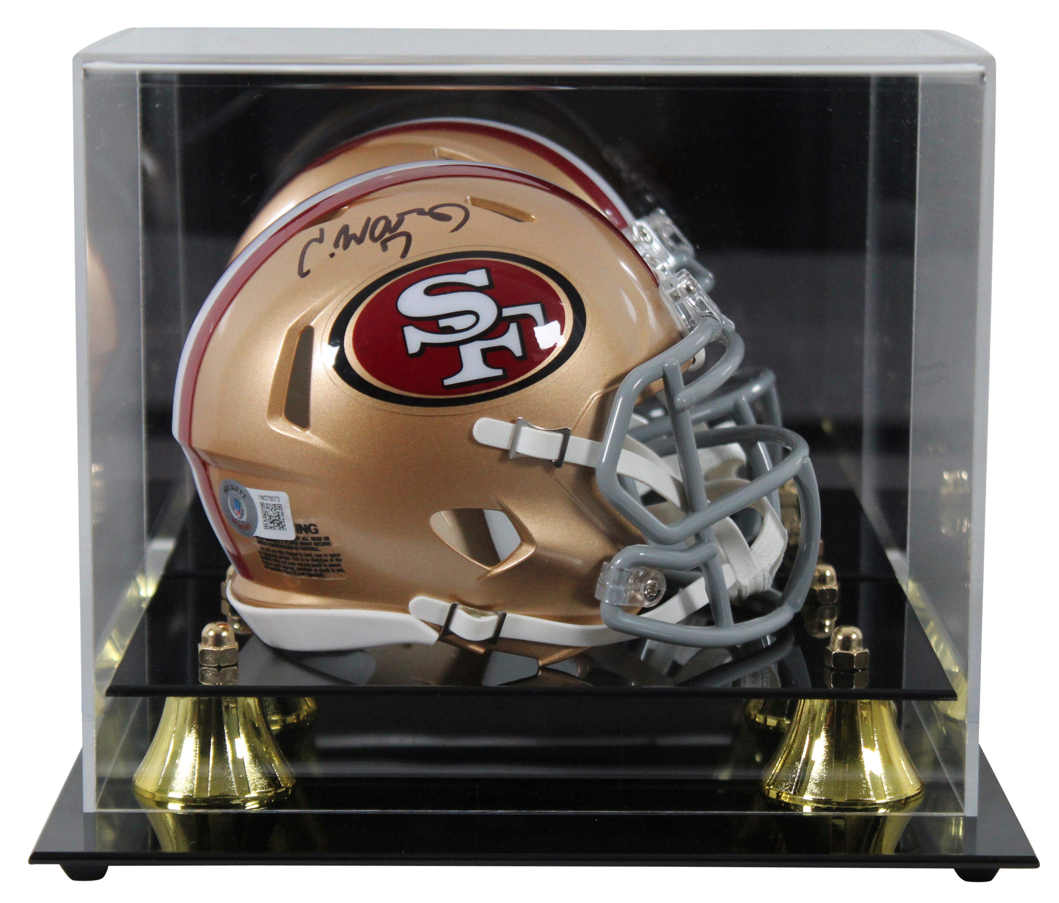 49ers Charvarius Ward Authentic Signed Speed Mini Helmet w/ Case BAS Witnessed