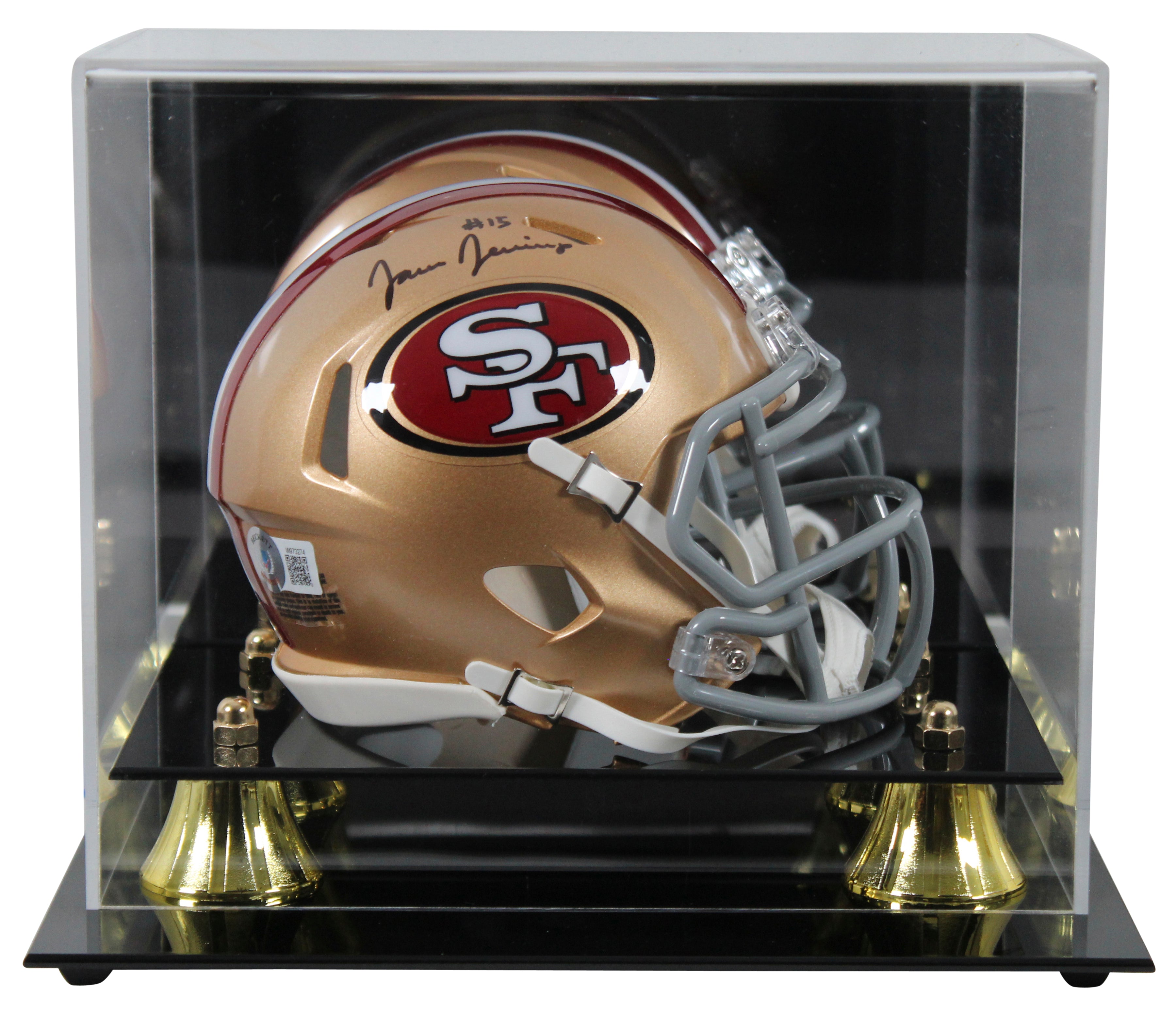 49ers Jauan Jennings Authentic Signed Speed Mini Helmet w/ Case BAS Witnessed
