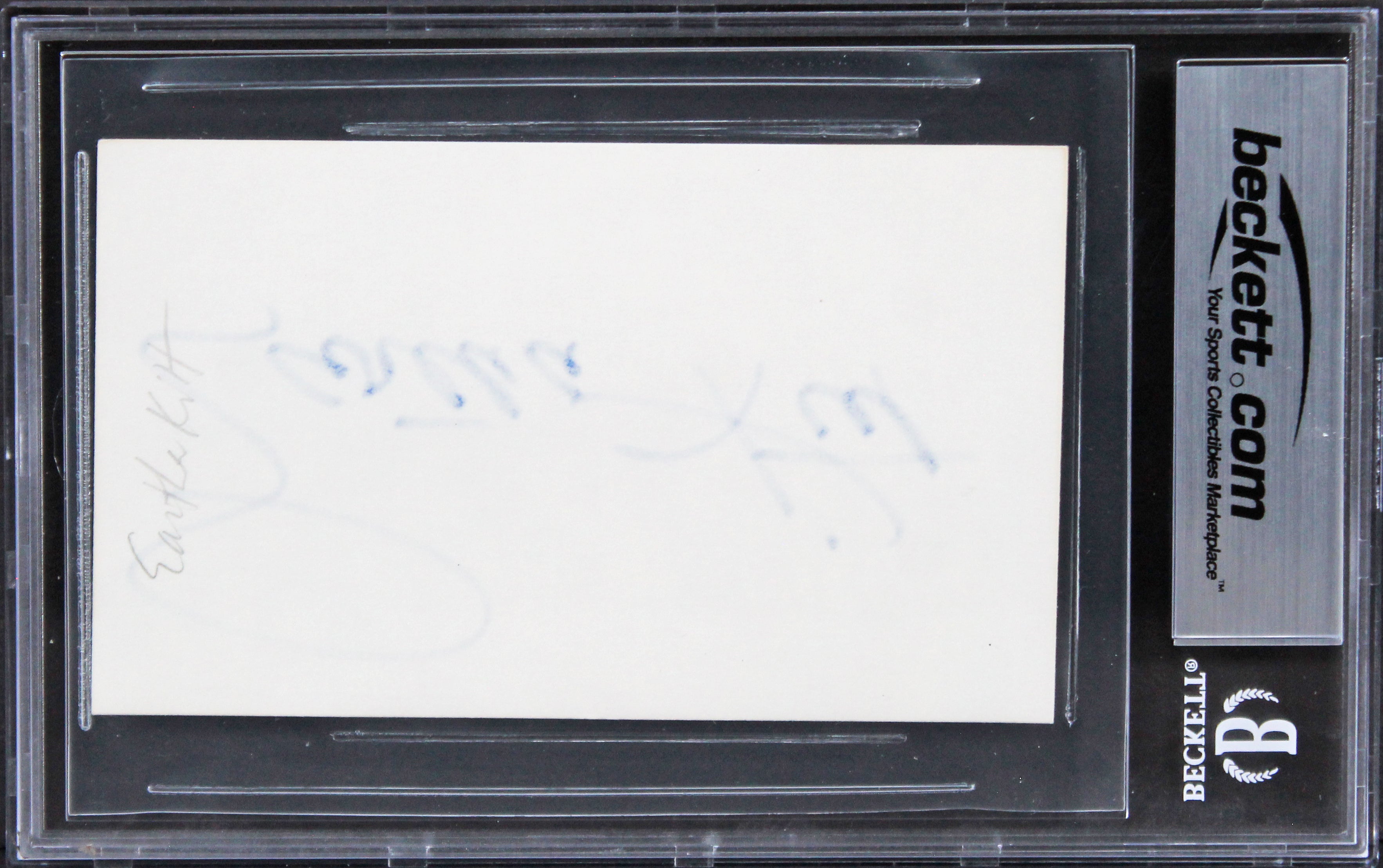Eartha Kitt The Emperor's New Groove Authentic Signed 3x5 Index Card BAS Slabbed