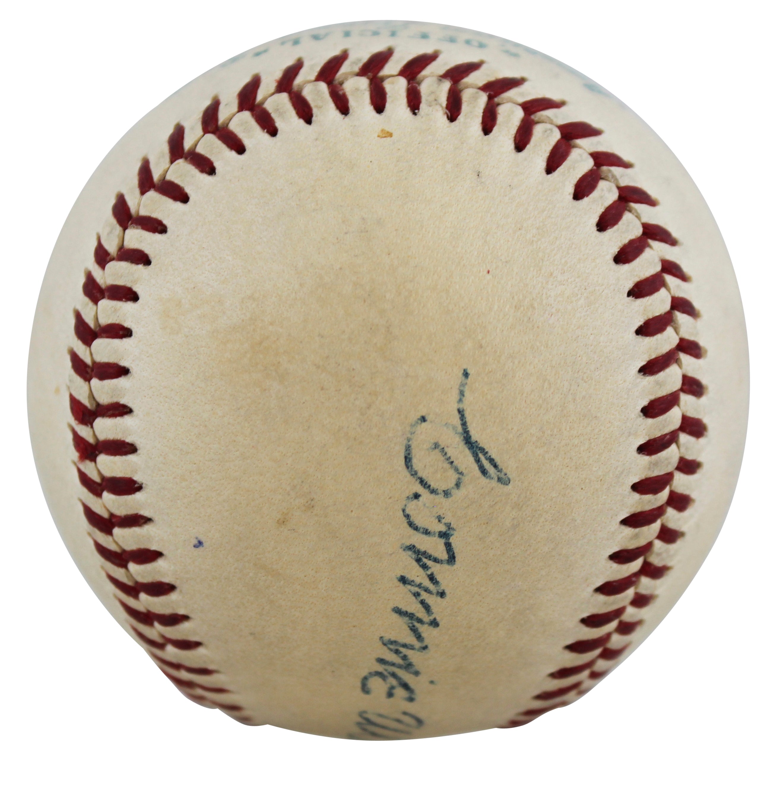 A's Connie Mack Authentic Signed Harridge Oal Baseball Autographed BAS #A40373