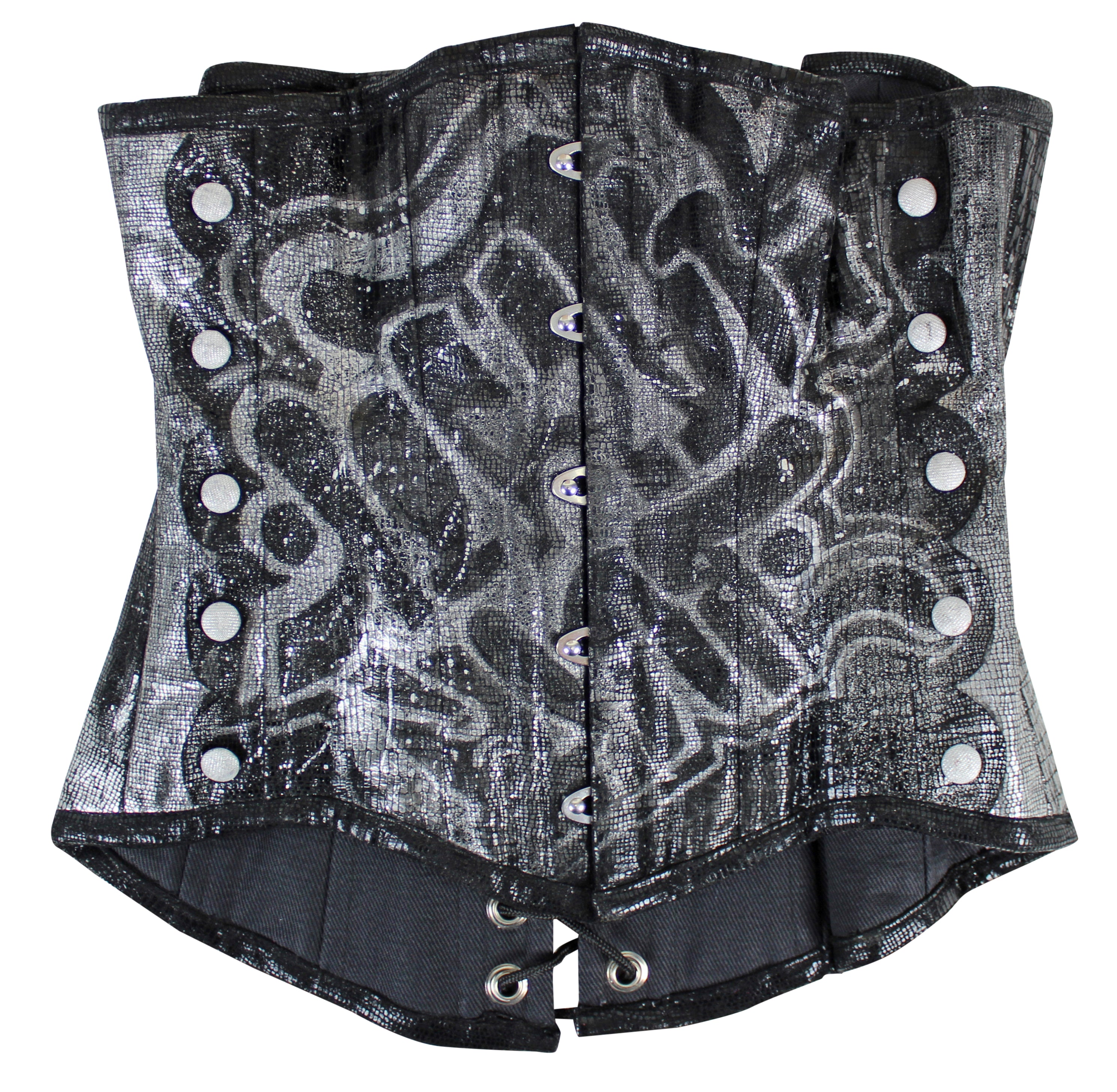 Lady Gaga Magazine Photoshoot Worn Faux Snake Skin Graffiti Style Corset