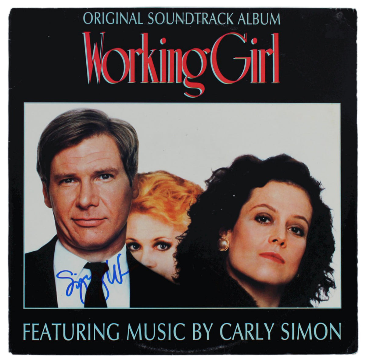 Sigourney Weaver Signed Working Girl Soundtrack Album Cover BAS #BG79186
