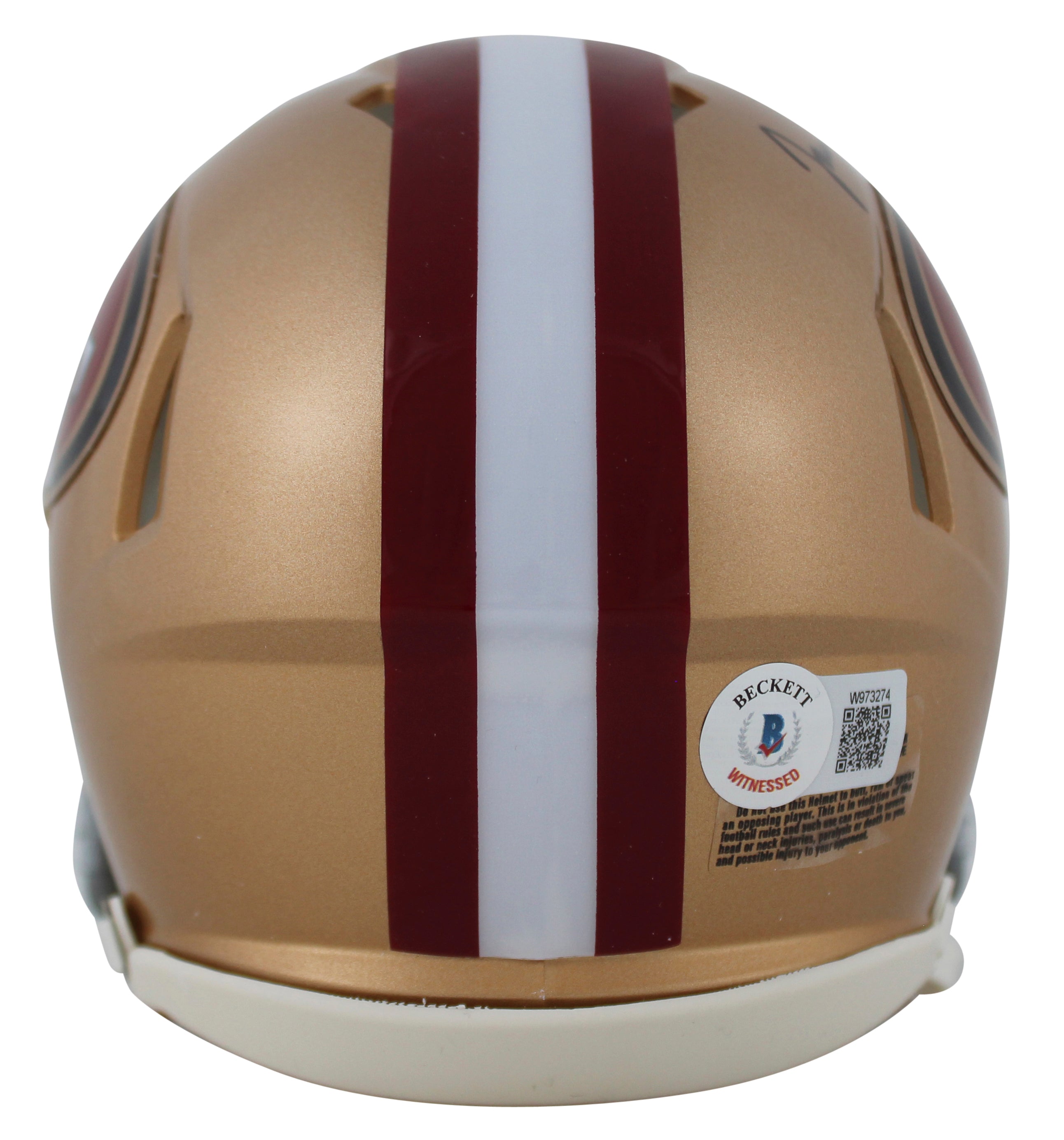 49ers Jauan Jennings Authentic Signed Speed Mini Helmet BAS Witnessed