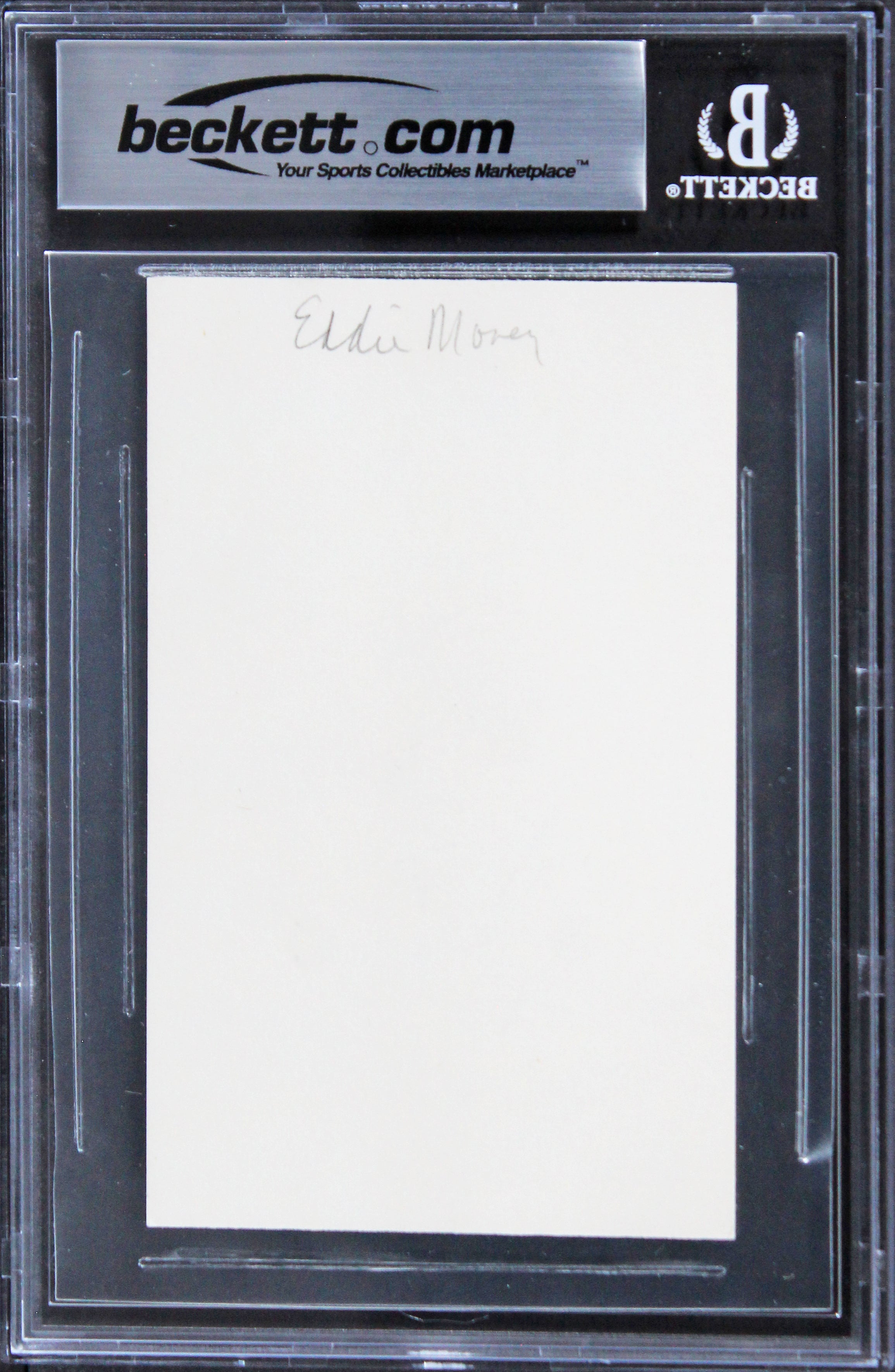 Eddie Money Musician Authentic Signed 3x5 Index Card Autographed BAS Slabbed 2