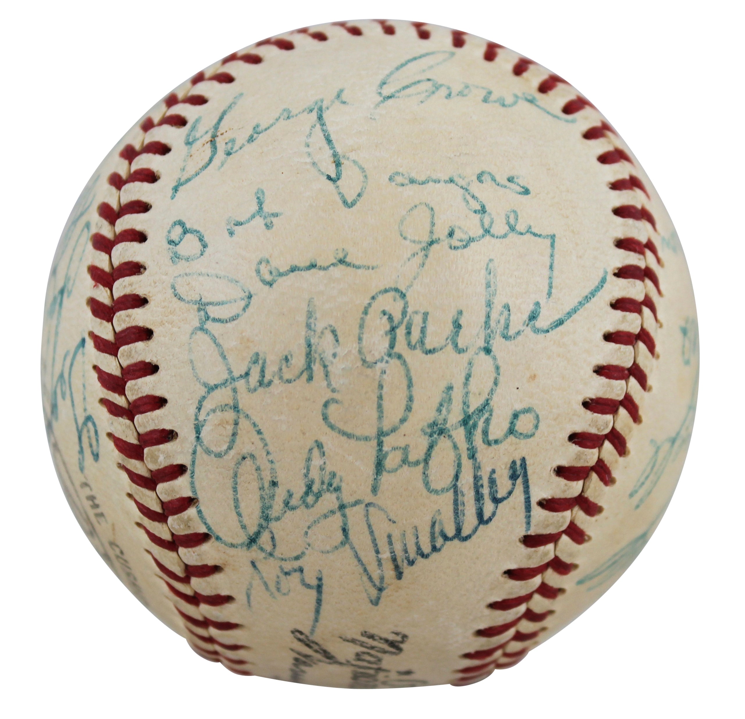 1957 Braves (24) Aaron, Mathews +22 Signed Giles Onl Baseball JSA #BB74845