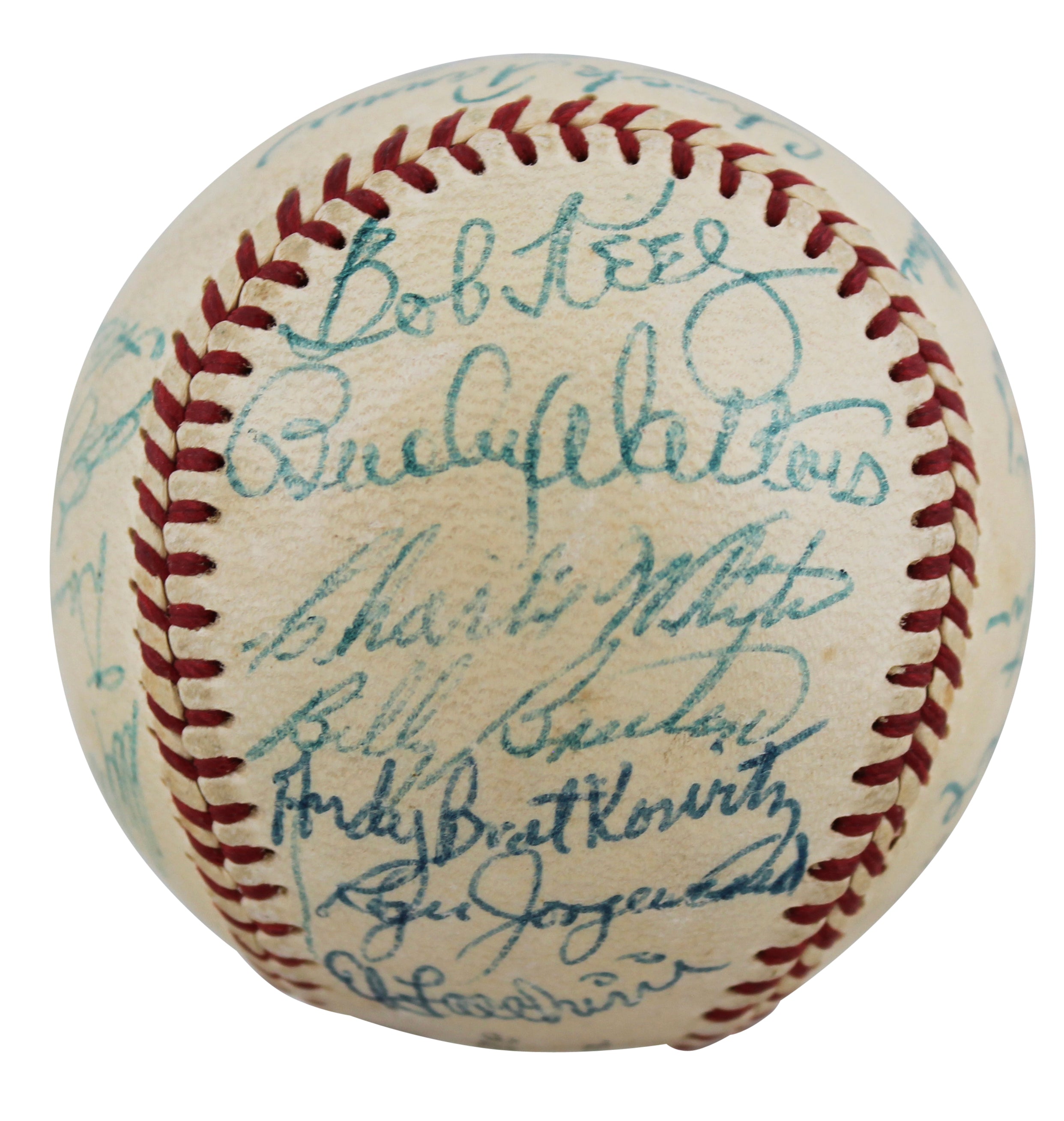 1957 Braves (24) Aaron, Mathews +22 Signed Giles Onl Baseball JSA #BB74845